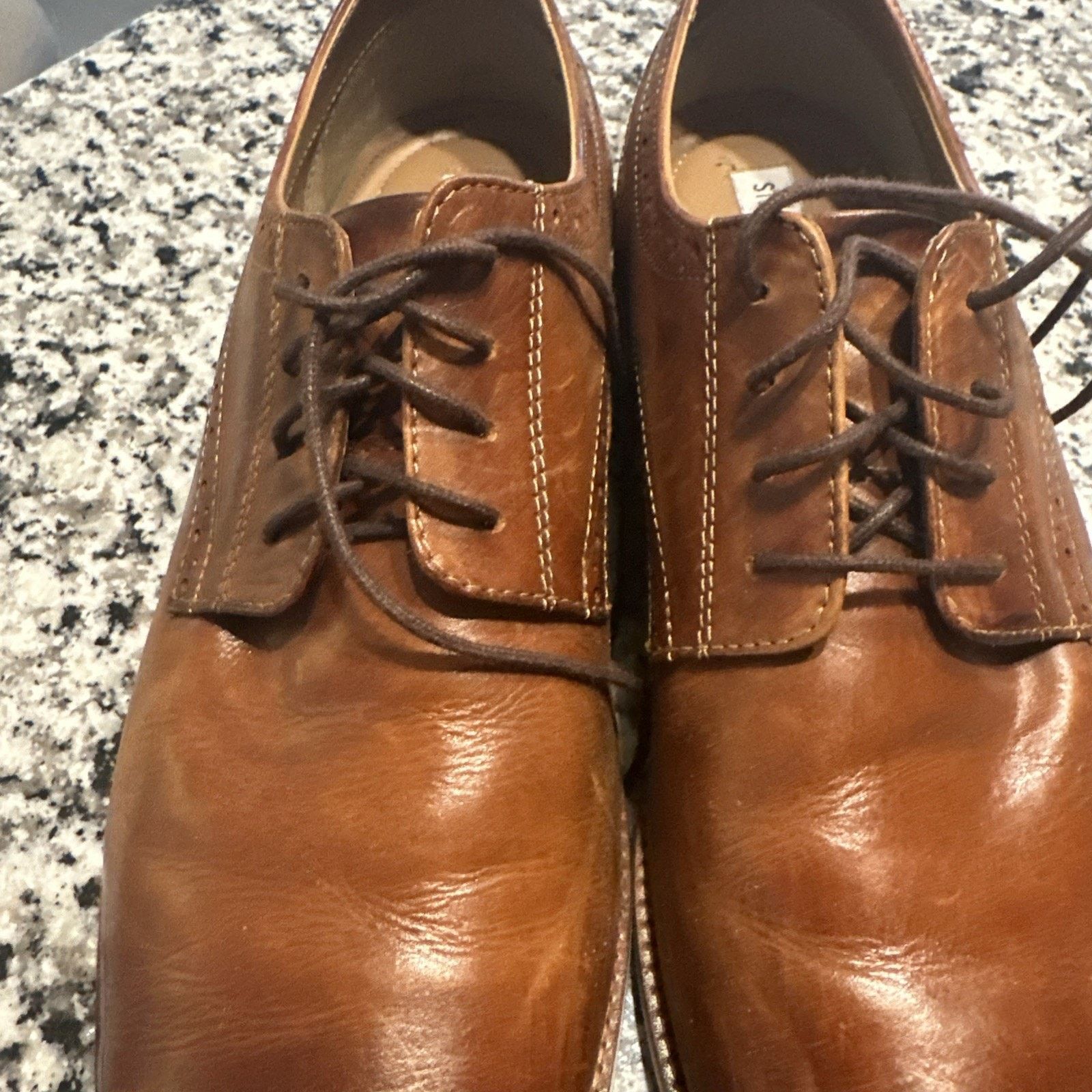 Steve Madden Steve Madden Mens Size 12 Brown Leather Derb Dress Shoes Size US 12 / EU 45 - 3 Thumbnail