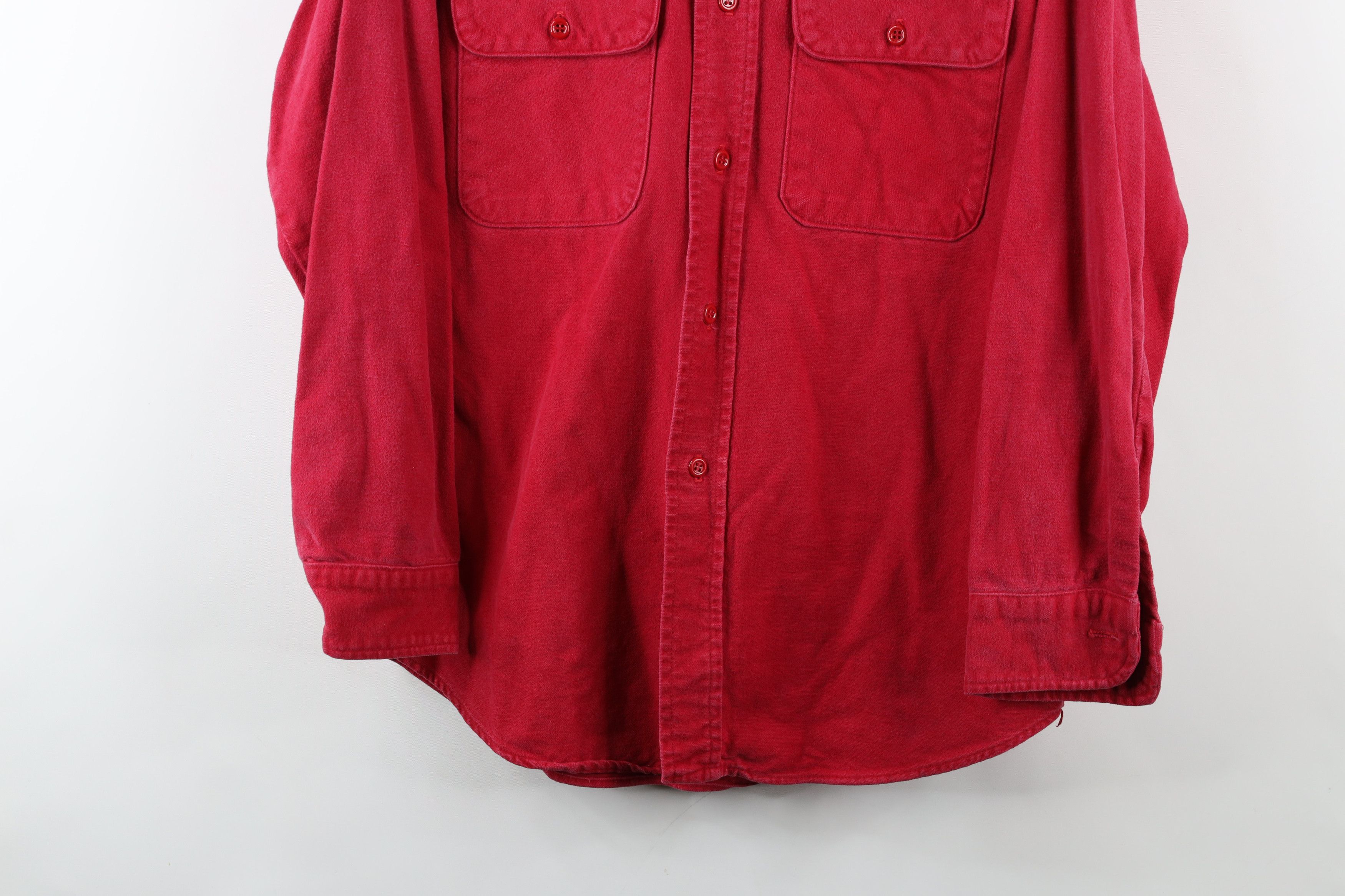 Vintage Vintage 70s Streetwear Chamois Cloth Button Shirt Red USA Size US S / EU 44-46 / 1 - 3 Thumbnail