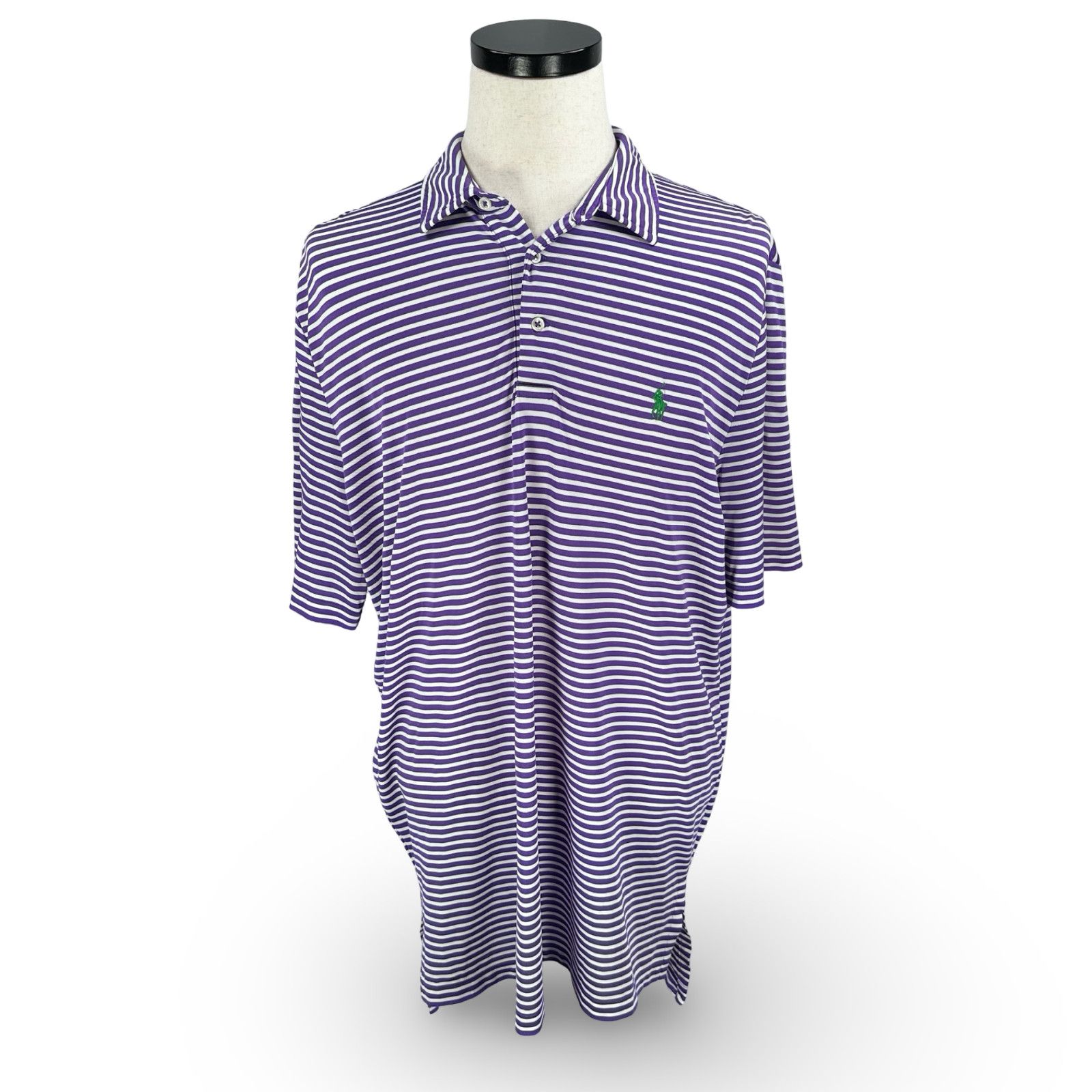 Polo Ralph Lauren Polo Ralph Lauren Performance Polo Shirt Men L Purple White Size US L / EU 52-54 / 3 - 1 Thumbnail
