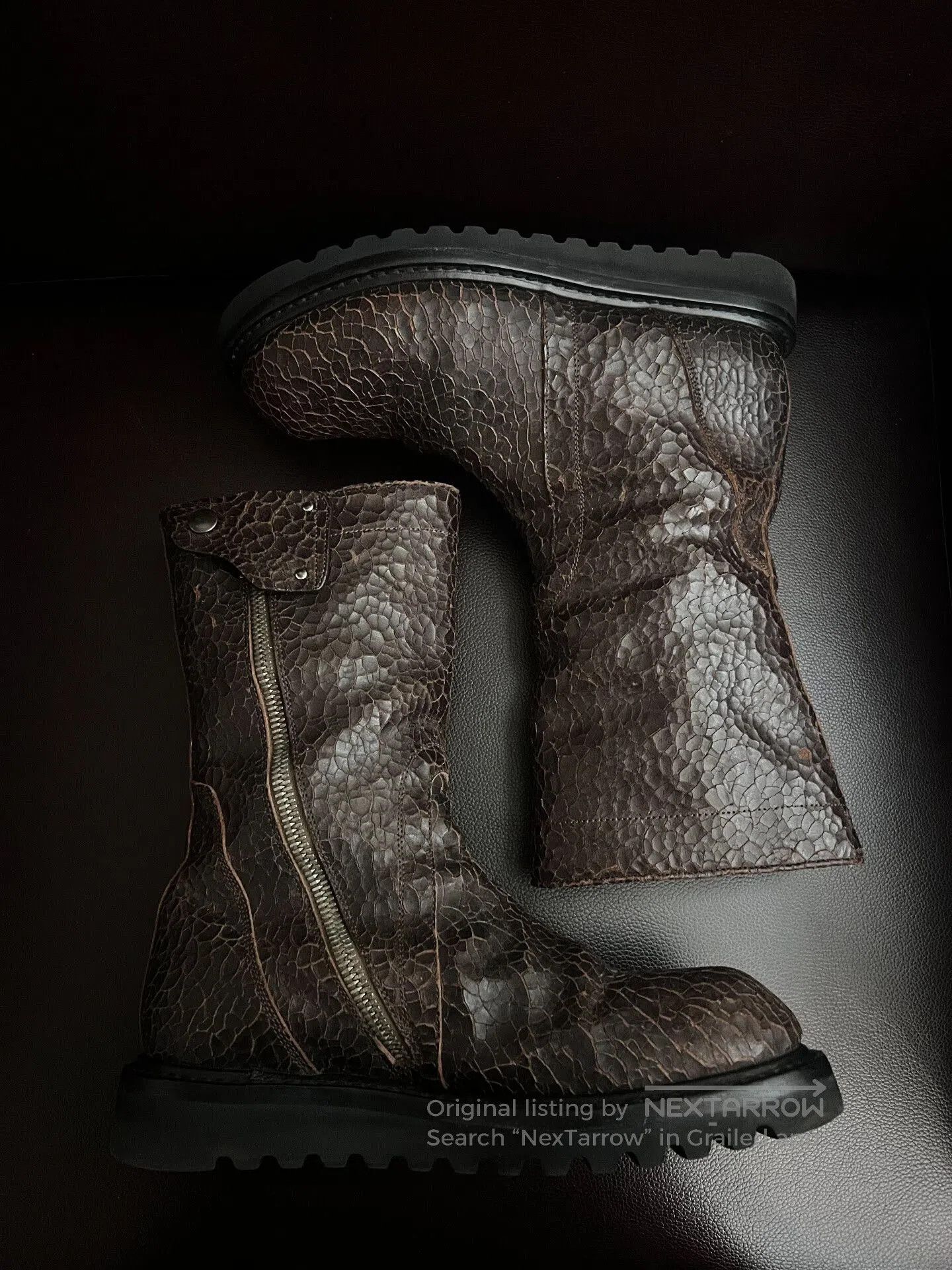 Rick Owens Rick Owens Cracked Leather Military Boots. Size US 7 / EU 40 - 2 Thumbnail