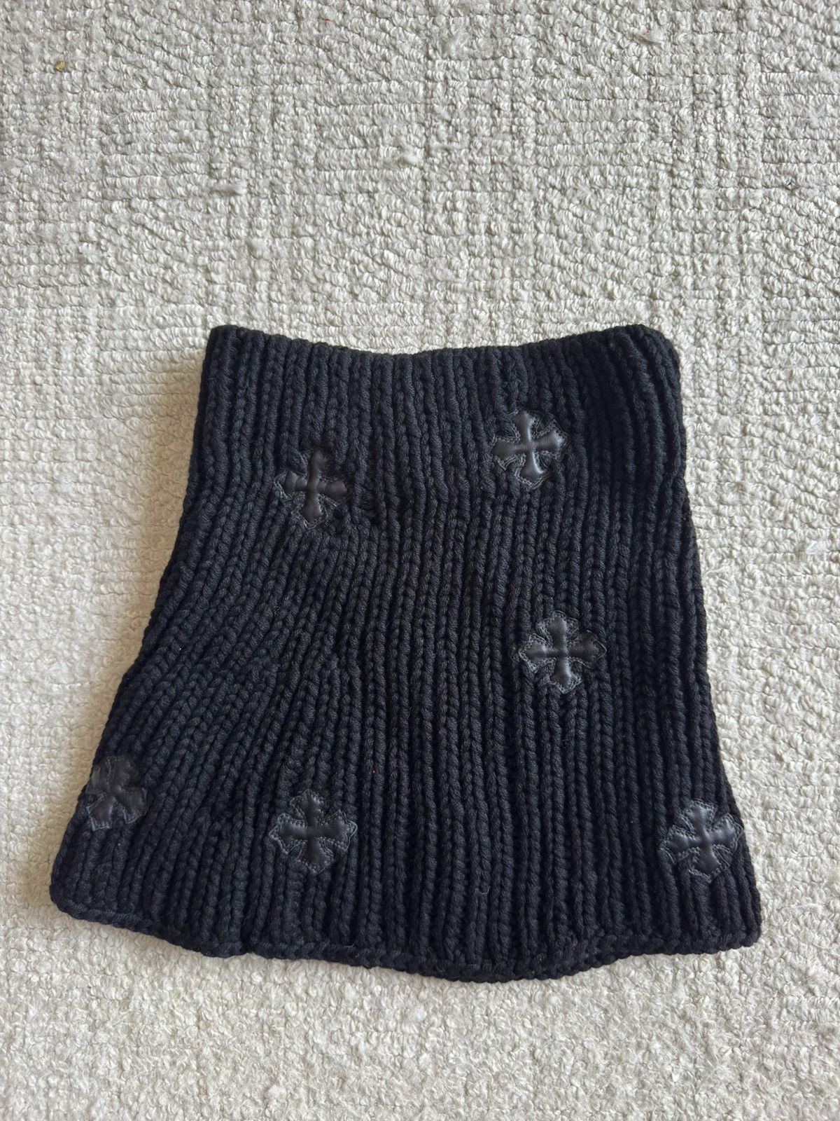 Chrome Hearts CHROME HEARTS black cashmere scarf Size ONE SIZE - 2 Thumbnail