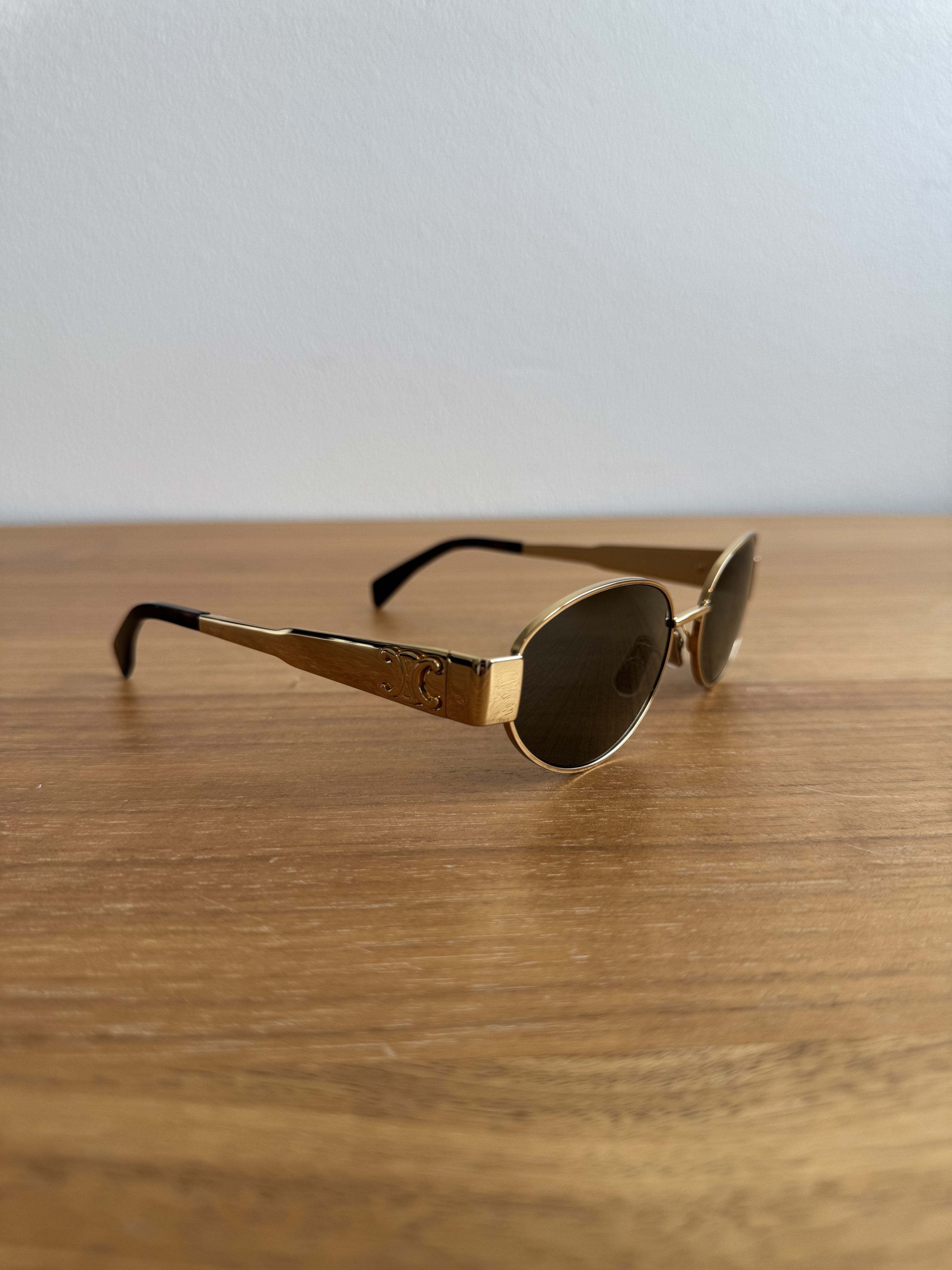 Celine Celine Triomphe Metal 01 Sunglasses Size ONE SIZE - 3 Thumbnail