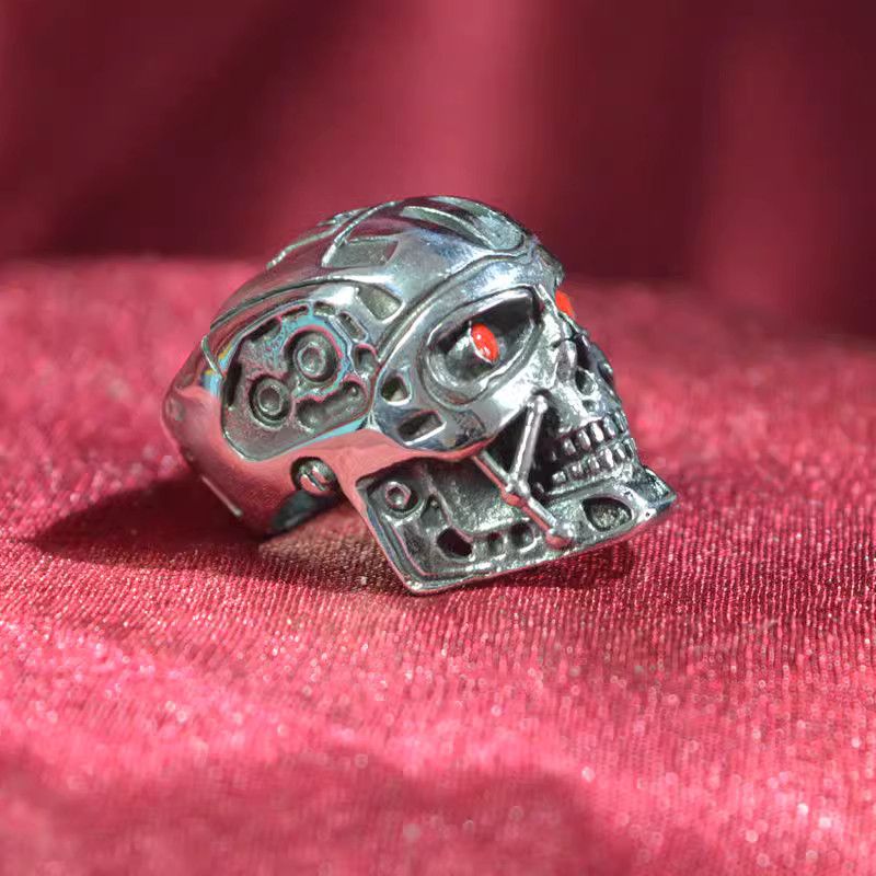 Jewelry Terminator T800 Jewelry Rings Chrome Ring (Size 7-13) Size ONE SIZE - 1 Thumbnail