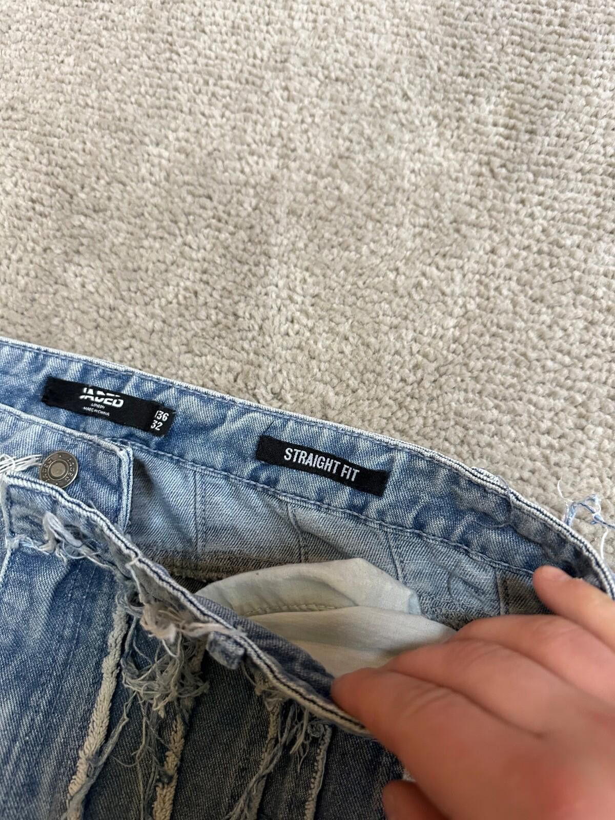 Jaded London Jaded London Heavily Distressed Acid Wash Jeans Sz 36/32 Size US 36 / EU 52 - 6 Thumbnail