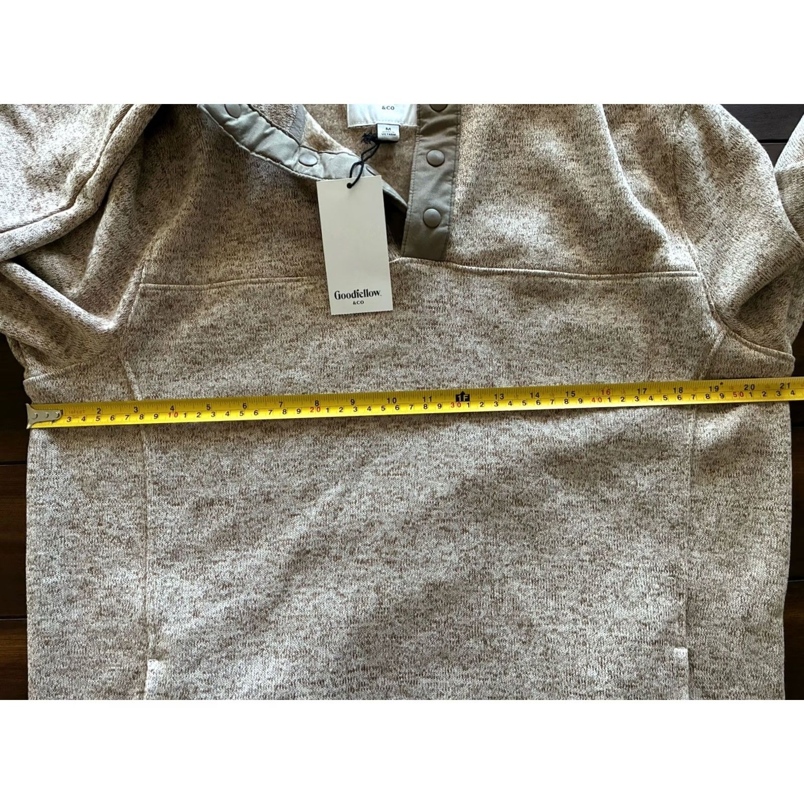 Vintage Goodfellow Button Up 1/4 Snap Fleece Pullover Mens Medium Beige Polyester Sweater Vintage? Size US M / EU 48-50 / 2 - 5 Thumbnail