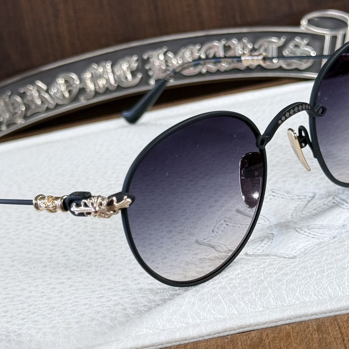 Chrome Hearts Chrome Hearts BUBBA - A 1/1 ‘Dark Triad’ Sunglasses Size ONE SIZE - 5 Thumbnail