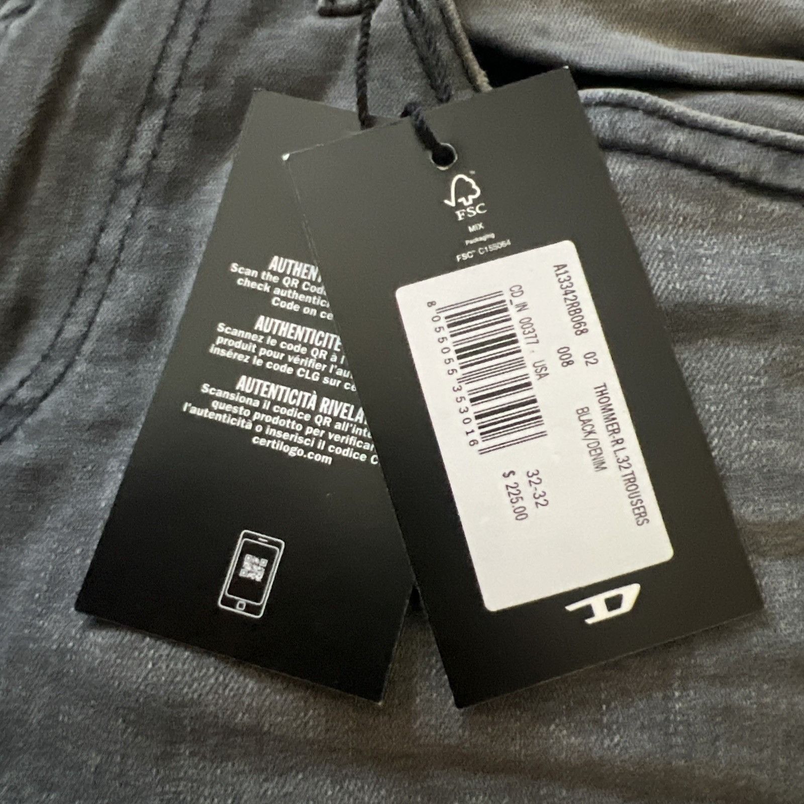 Diesel Diesel Mens Thommer Slim Fit Jeans RB068 Grey Size 32/32 Size US 32 / EU 48 - 7 Thumbnail