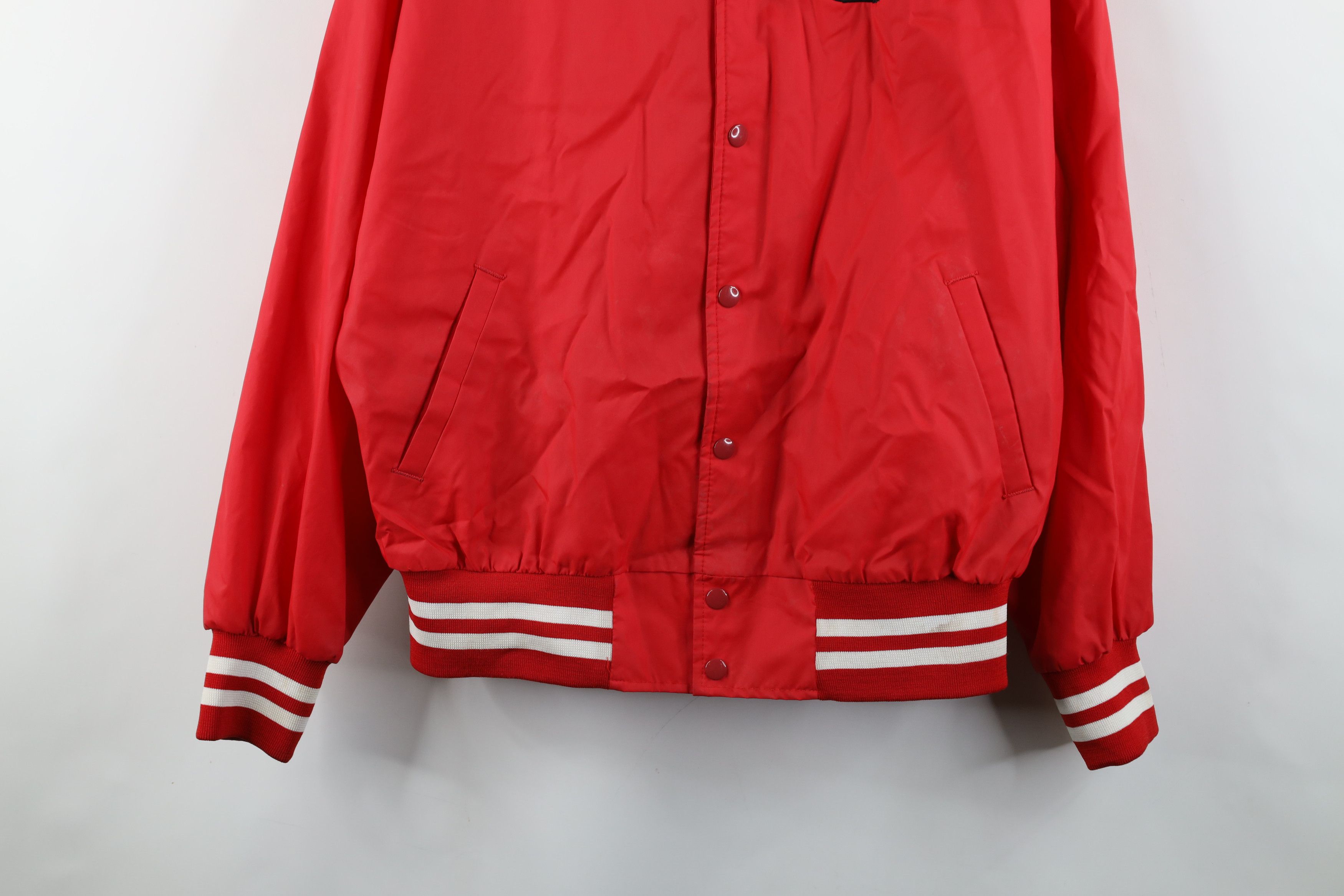 Vintage Vintage 70s 80s Lined Striped Bomber Jacket USA Red Size US XL / EU 56 / 4 - 3 Thumbnail