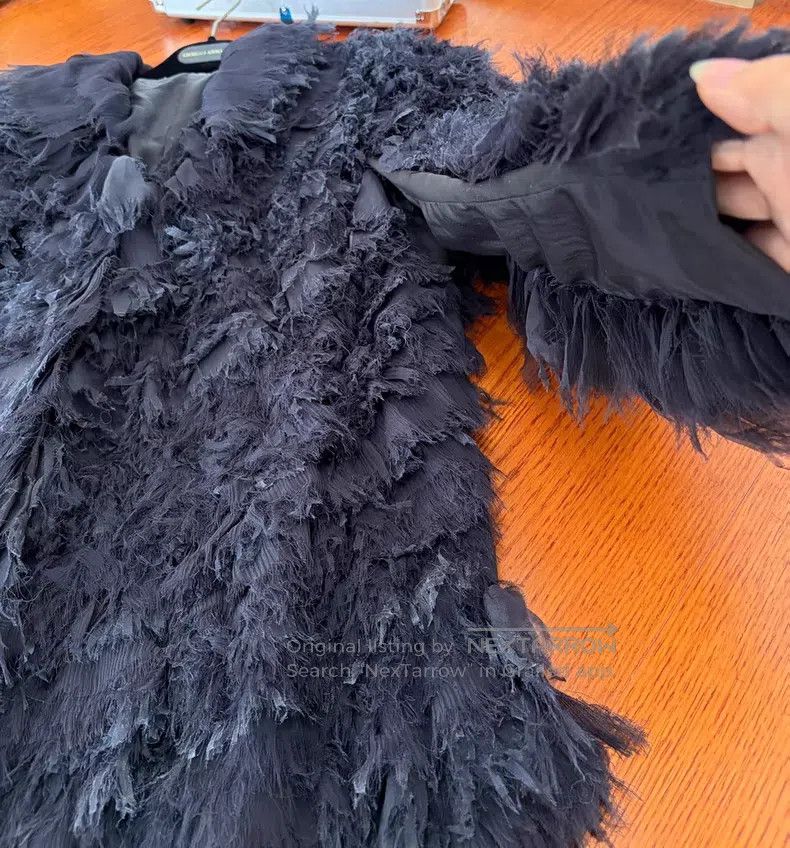 Dries Van Noten Dries Van Noten Black Silk Tassel Short Coat Size M / US 6-8 / IT 42-44 - 4 Thumbnail
