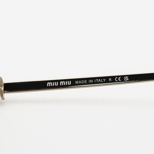 Miu Miu Miu Miu MUA54S ZVN5D1 Sunglasses Gold Oval Rimless Frame Size ONE SIZE - 5 Thumbnail