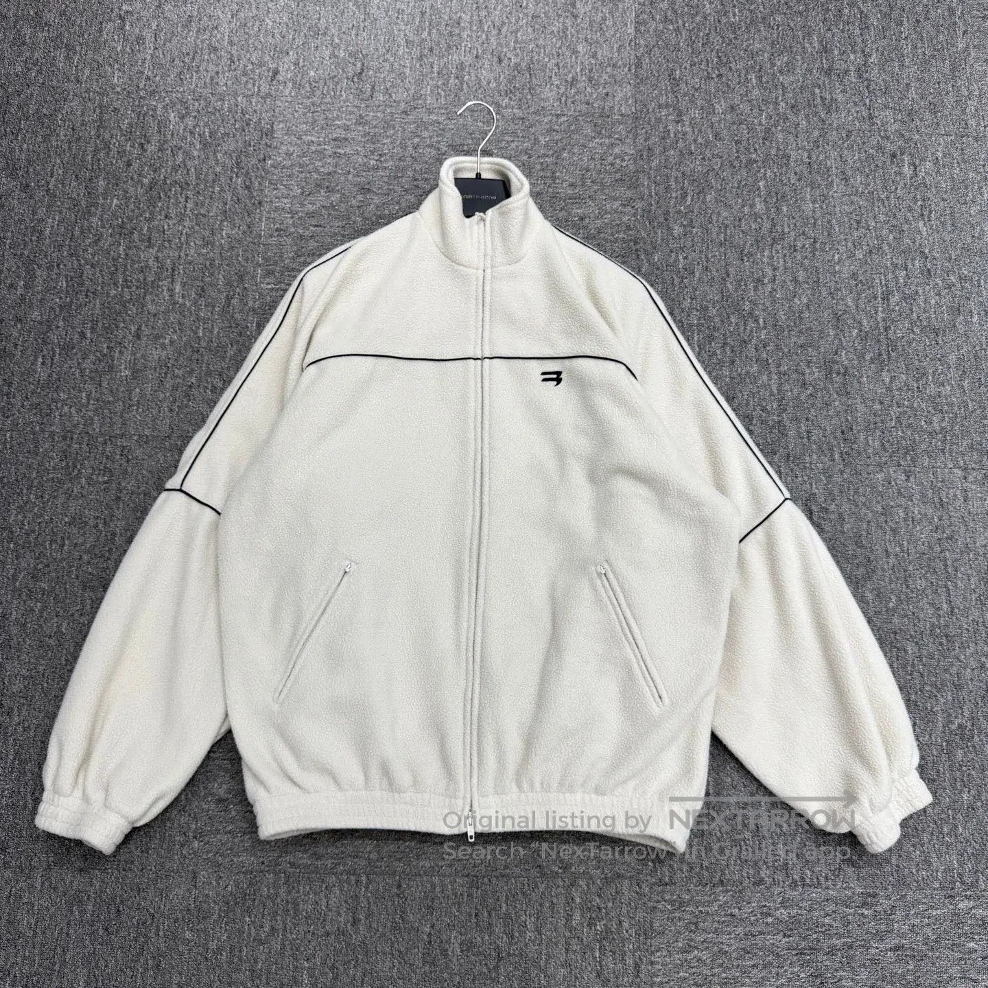 Balenciaga Balenciaga Double Logo Embroidered Fleece Jacket. Size US XL / EU 56 / 4 - 1 Thumbnail