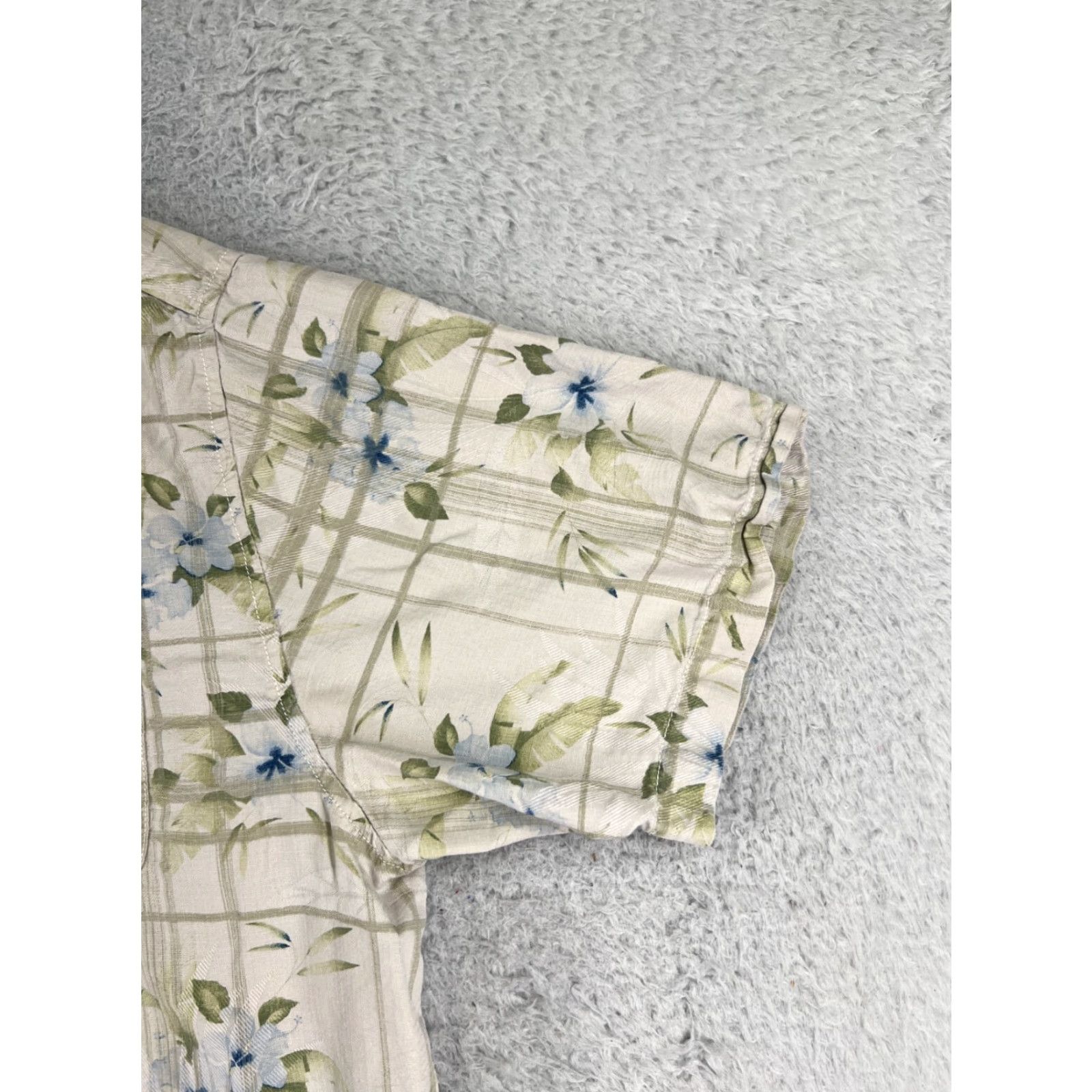 Tommy Bahama Tommy Bahama Shirt Men XL Beige Floral Hawaiian Silk Button Up Pockets Aloha Beach Vacation Resort Button-Up Shirt Size US XL / EU 56 / 4 - 2 Thumbnail