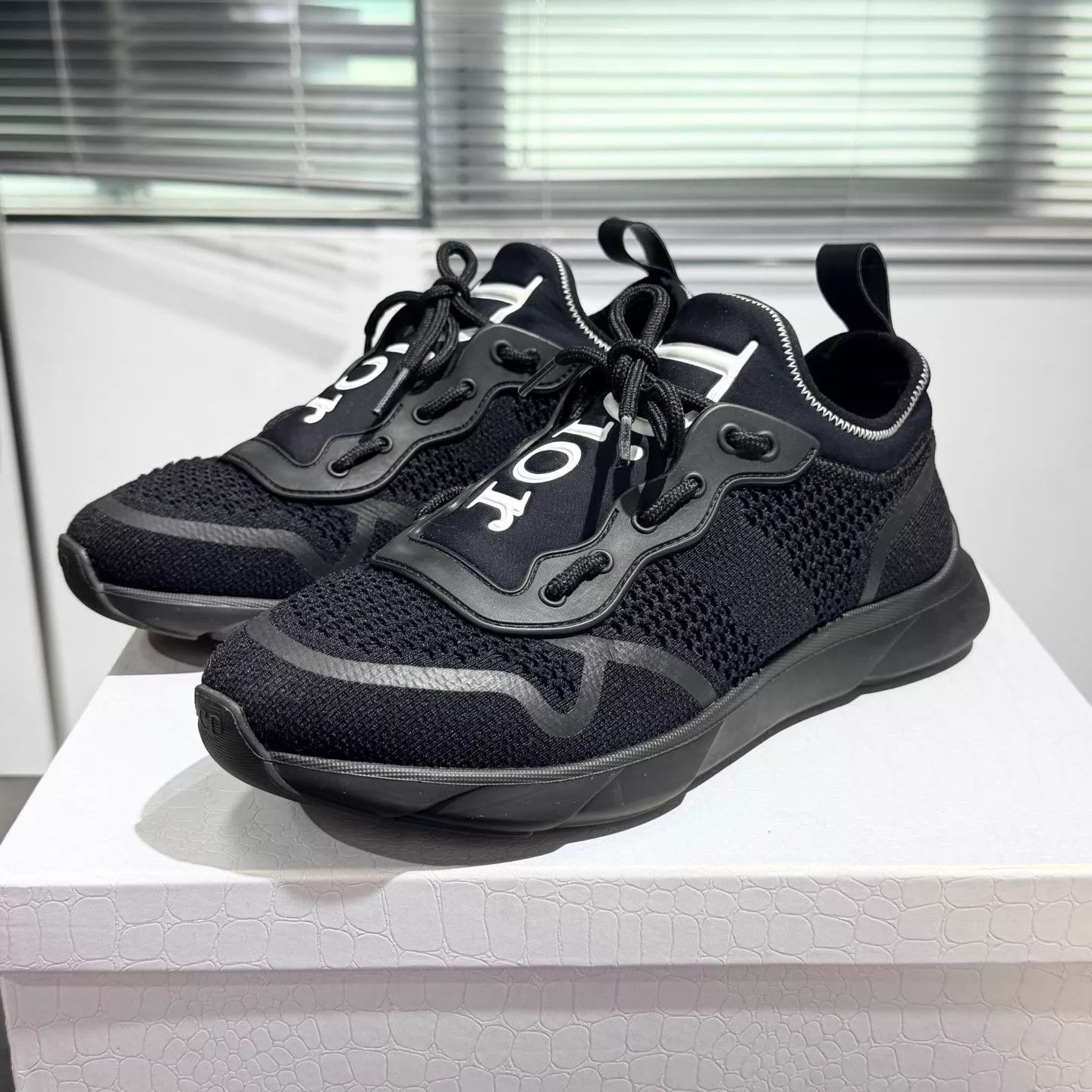 Dior Dior B21 Woven Mesh Black Sneakers Size US 8.5 / IT 38.5 - 1 Thumbnail