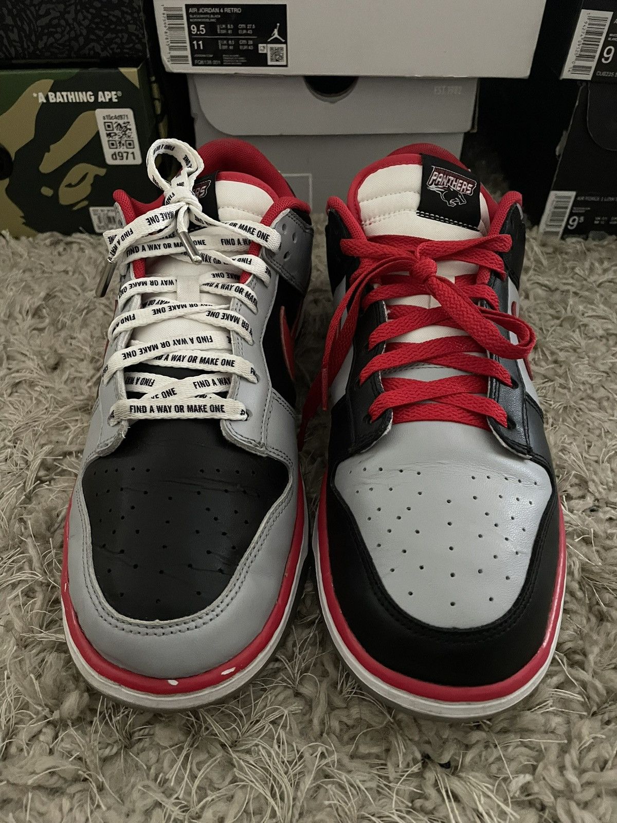Nike Nike Dunk Low x Clark Atlanta University Panthers Size US 12.5 / EU 45-46 - 4 Thumbnail