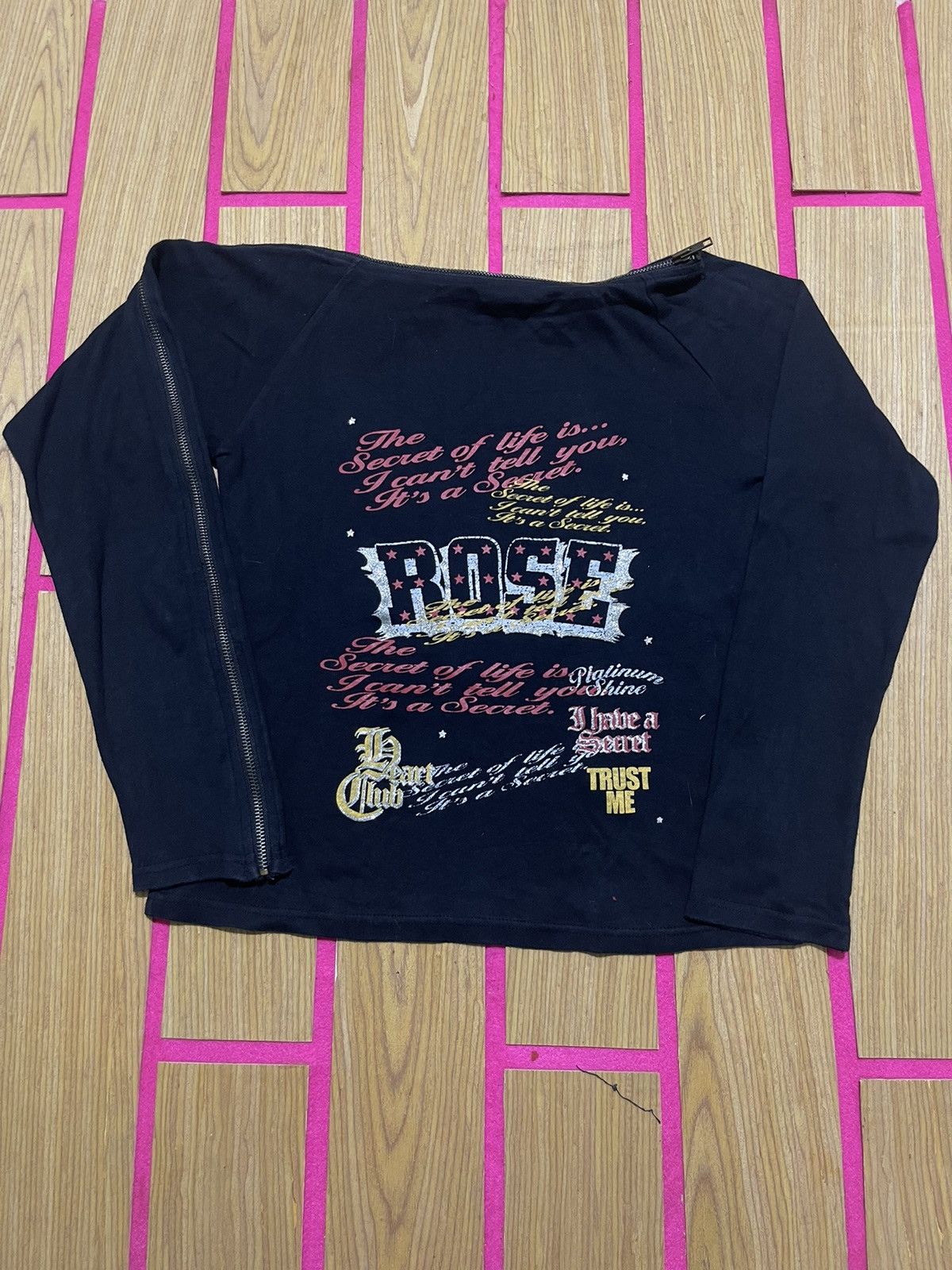 If Six Was Nine TRIPLE RUND Y2K long sleeve t-shirt with zippered ape style Size M / US 6-8 / IT 42-44 - 1 Thumbnail