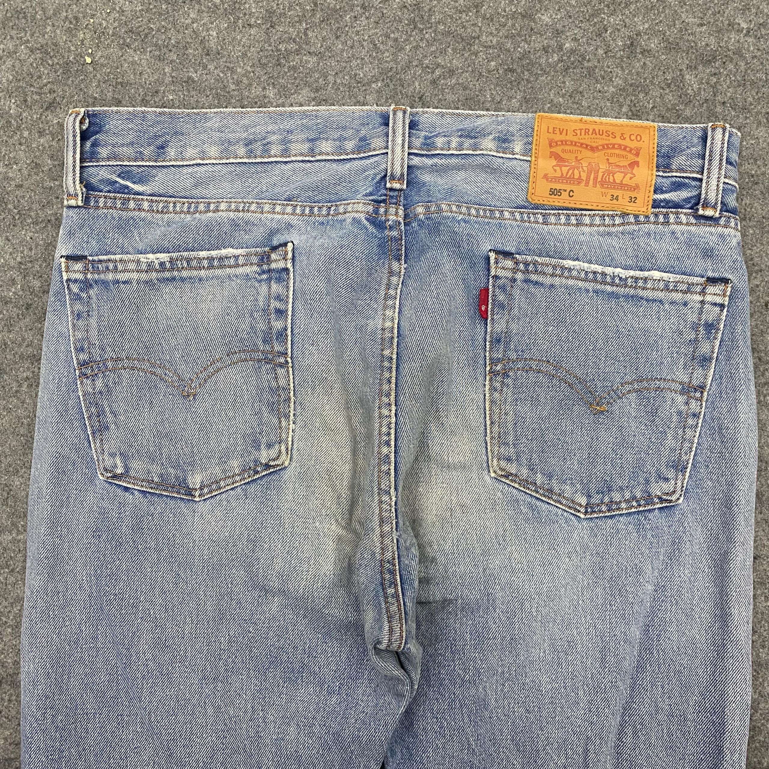 Levi's 💥Best Offer💥Vintage Levis 505 Distressed Denim Size US 36 / EU 52 - 4 Thumbnail