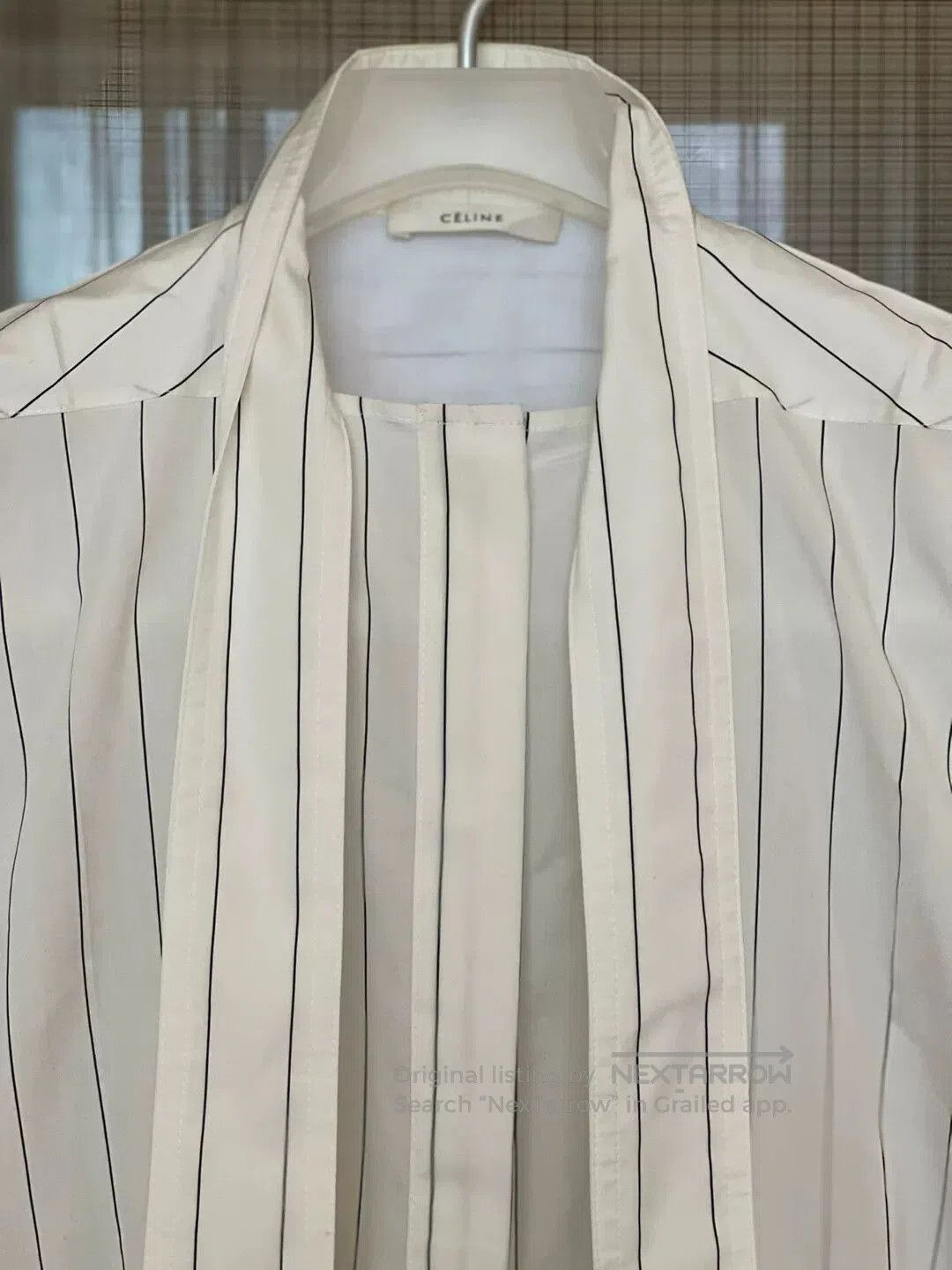 Celine celine striped shirt dress in white. Size S / US 4 / IT 40 - 2 Thumbnail