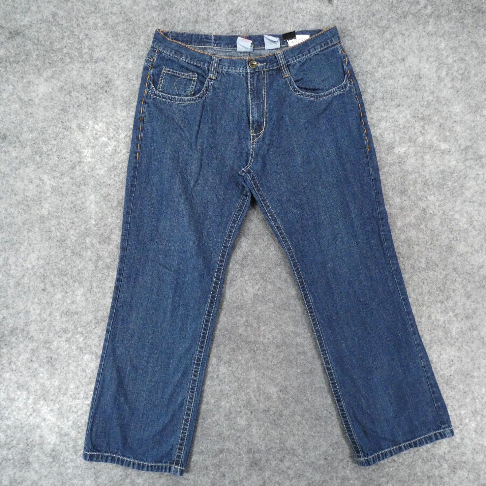 image of Vintage Miskeen Jeans Mens 40 Baggy Straight Med Wash Skater Y2K VTG in White