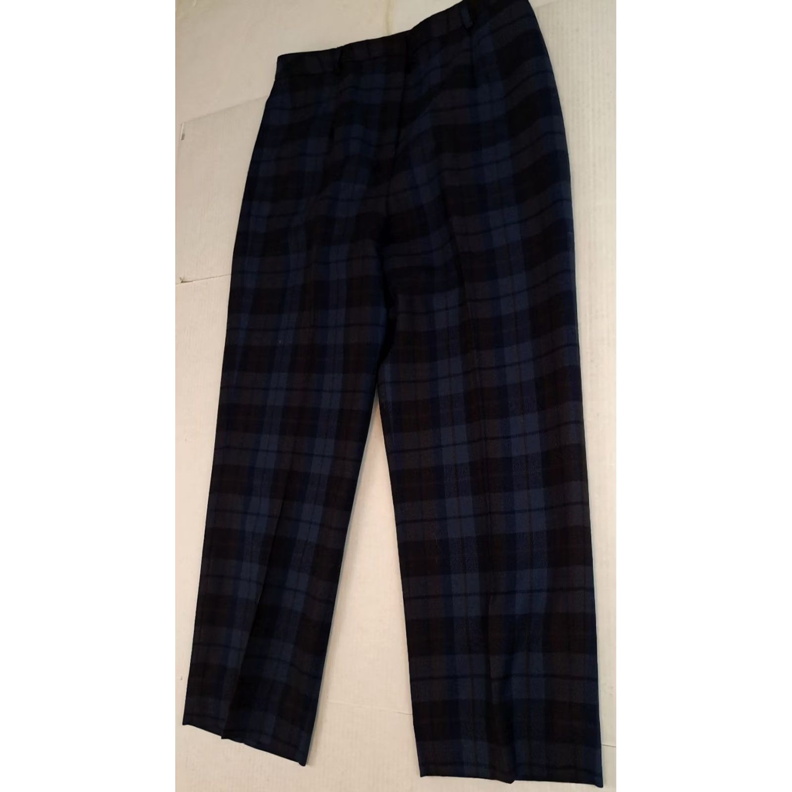 Pendleton VINTAGE Pendleton Pants Wool Plaid Dress Pants 100% Virgin Wool Women Blue 14 USA Size 36" / US 14 / IT 50 - 2 Thumbnail