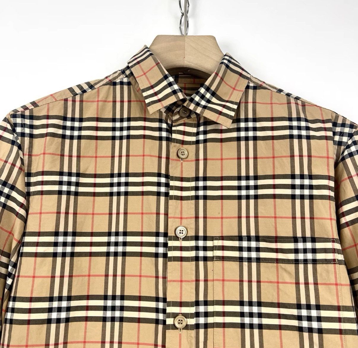 Burberry Burberry Classic Check Lapel Long Sleeve Shirt K12 Size US XS / EU 42 / 0 - 3 Thumbnail