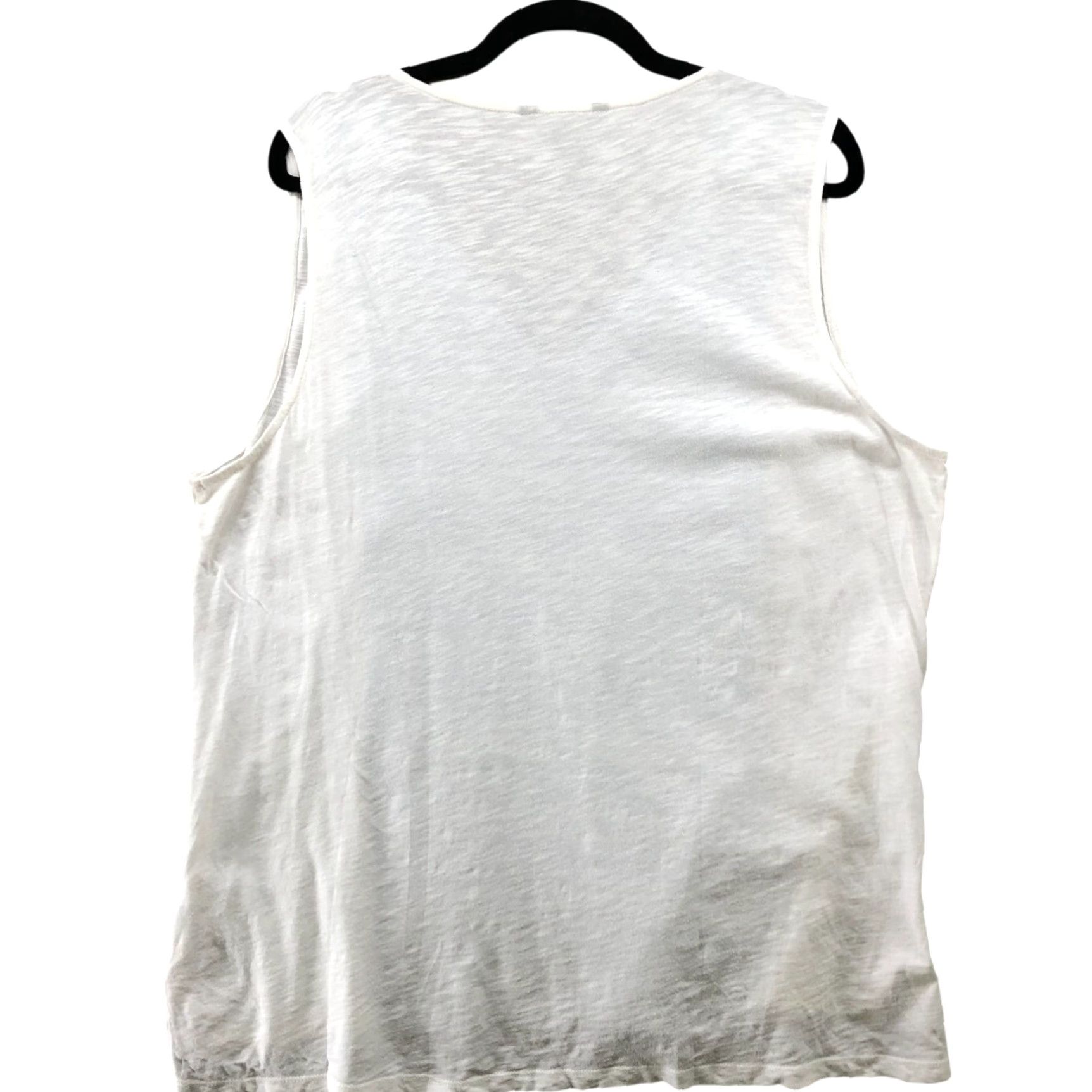 Tommy Hilfiger Tommy Hilfiger Tank Top Womens Plus XXL White Blue Cotton V-Neck Casual Summer Size XXL / US 16-18 / IT 52-54 - 2 Thumbnail