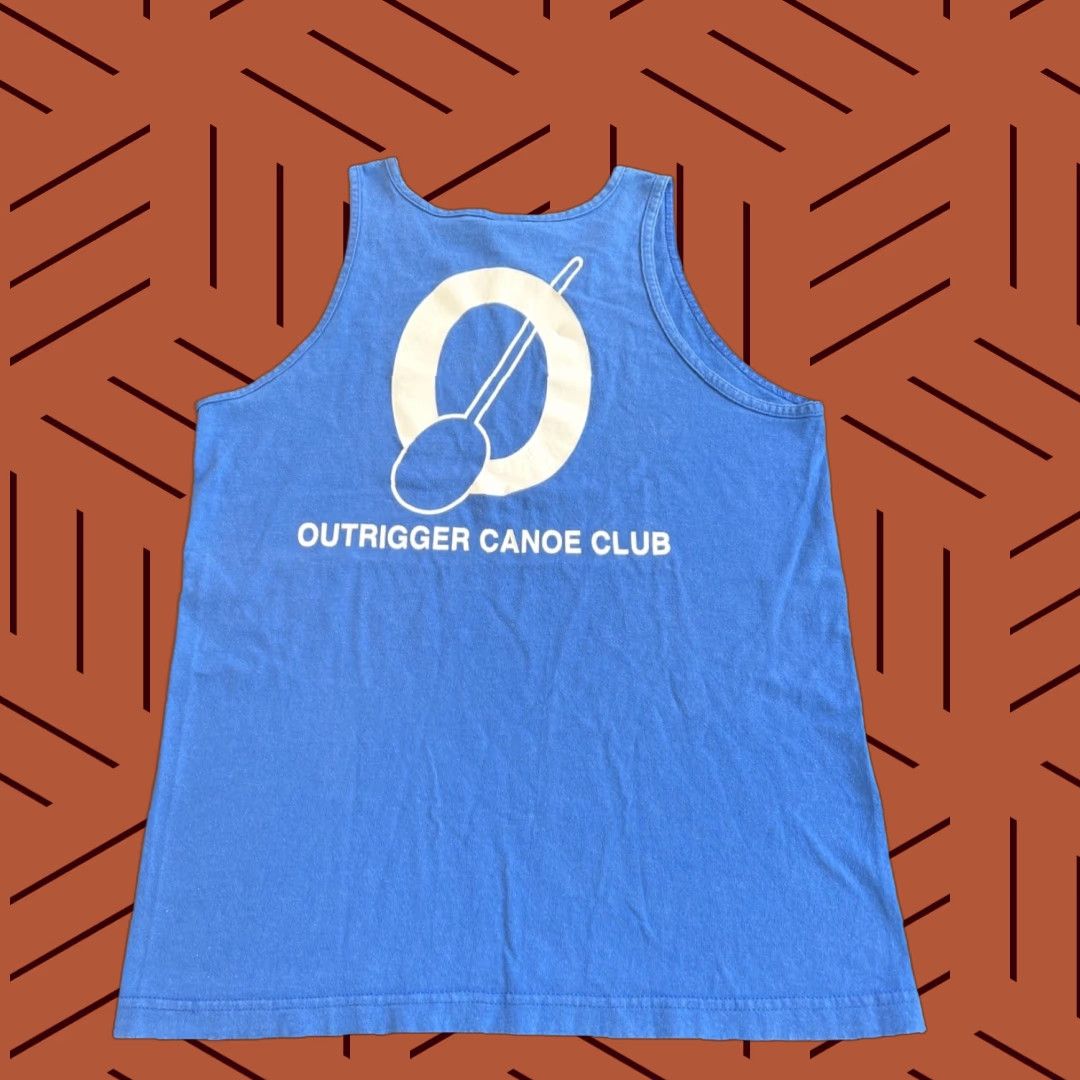 Vintage VINTAGE Outrigger Canoe Club T-Shirt Tank Top Unisex Adults Medium Blue Logo Shirt Size US M / EU 48-50 / 2 - 1 Thumbnail
