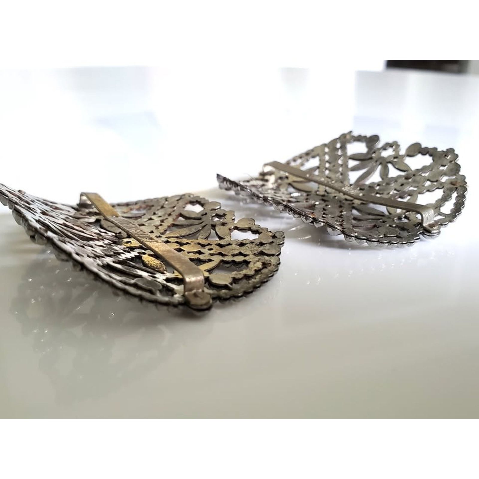 Unknown London Antique Marcasite Shoe Clips - Made in France Size ONE SIZE - 3 Thumbnail