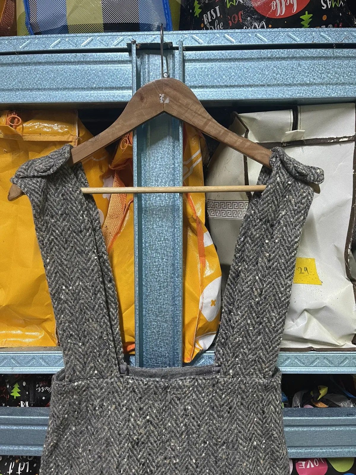 Mademoiselle Non Non Vintage Mademoiselle NON NON Tweed Wool Pinafore Dress Size S / US 4 / IT 40 - 9 Thumbnail