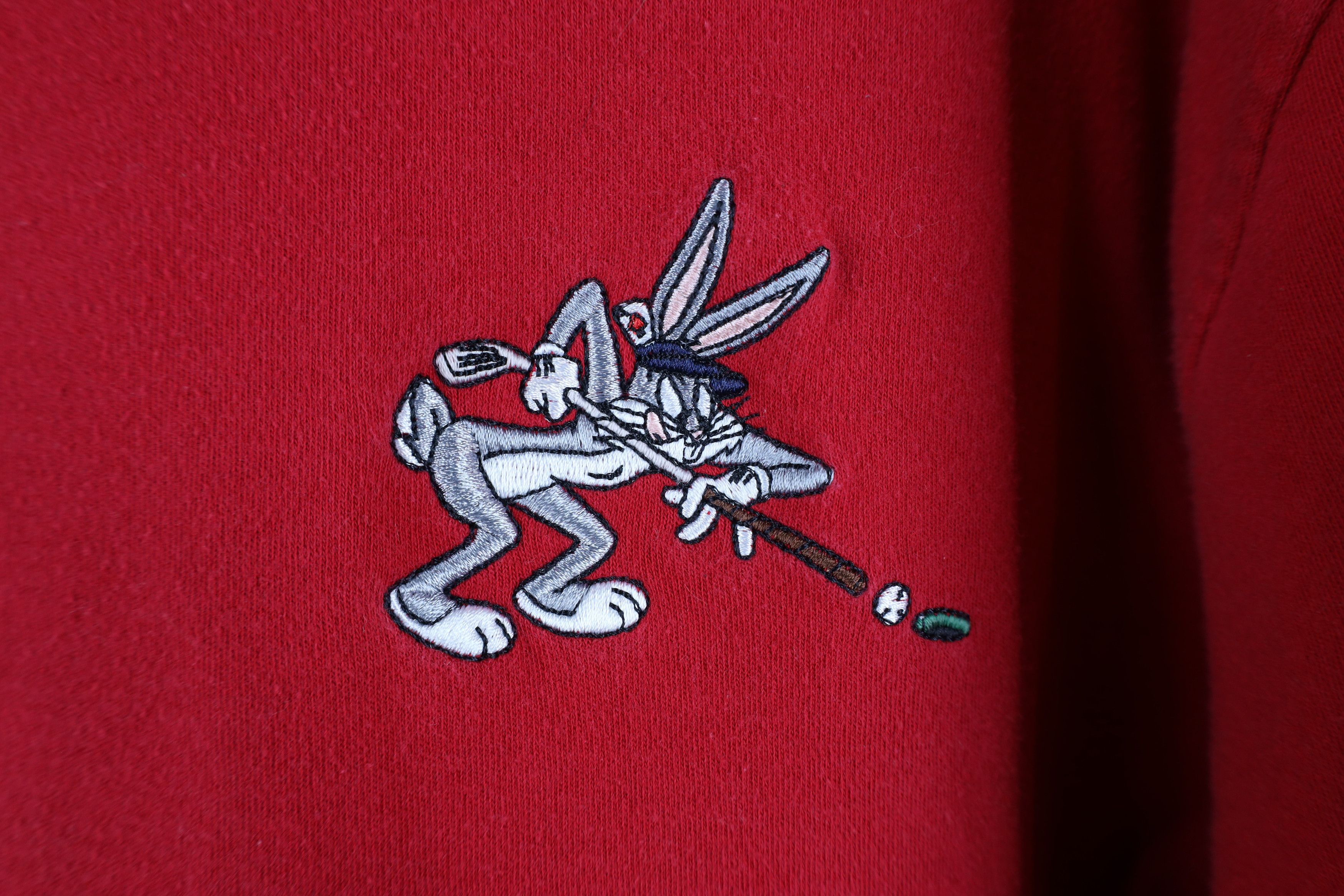 Vintage Vintage 90s Looney Tunes Bugs Bunny Golf Polo Shirt Red Size US L / EU 52-54 / 3 - 4 Thumbnail