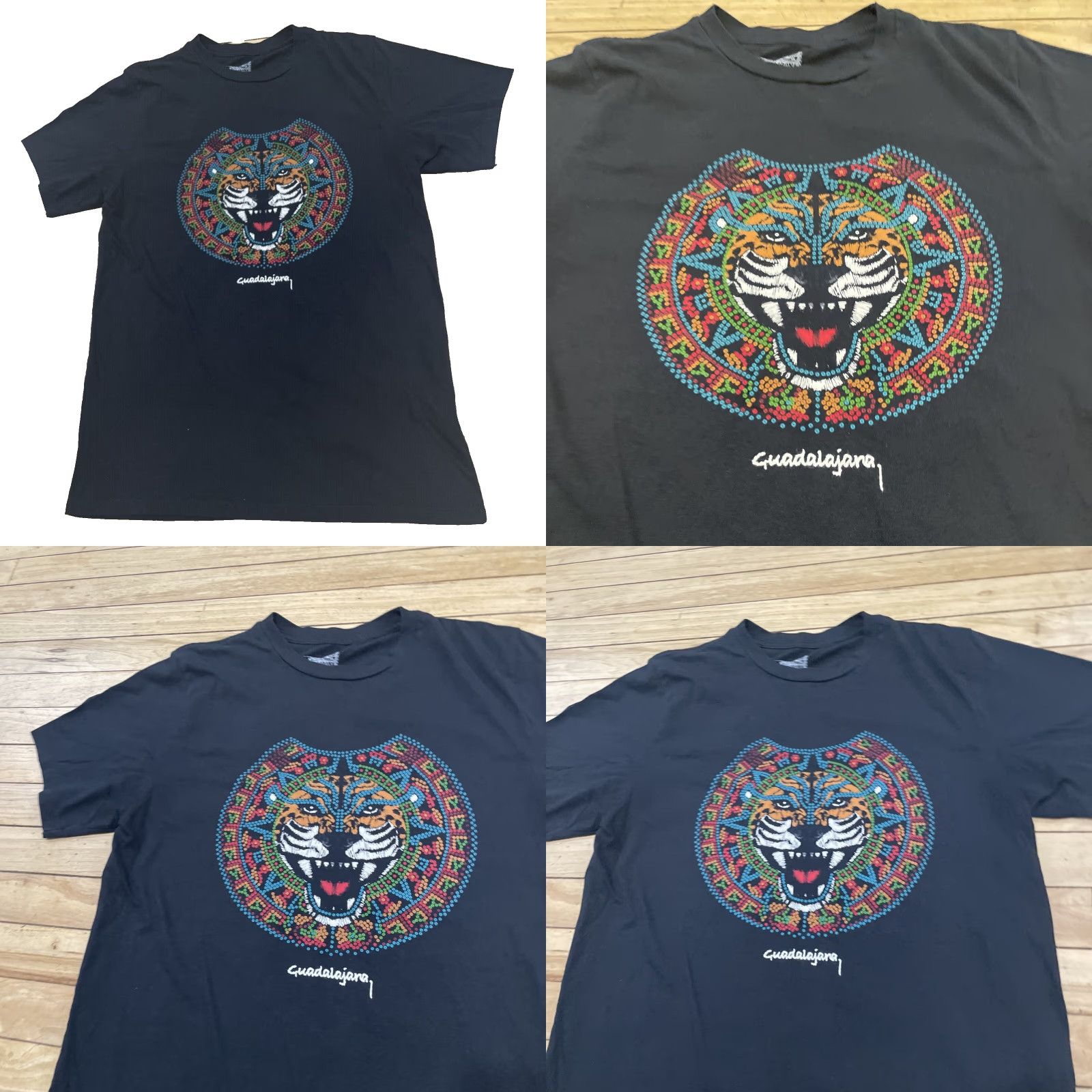 Vintage La Llorona Tiger Print Shirt Men L Black Tribal Tourism Tee L Size US L / EU 52-54 / 3 - 9 Thumbnail