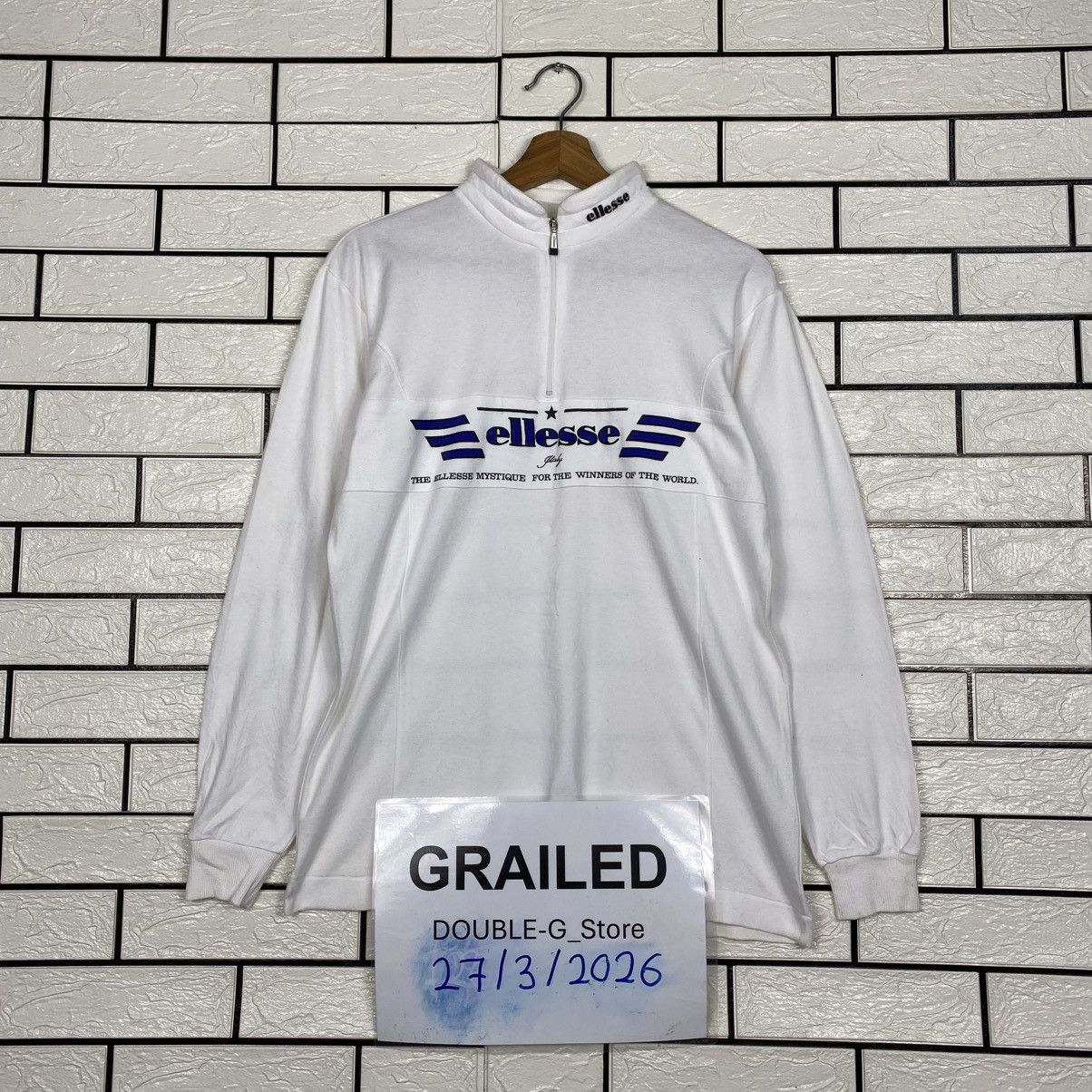 Ellesse Vintage Anorak Half Zipper Ellesse Spell Out Big Logo Size US M / EU 48-50 / 2 - 1 Thumbnail