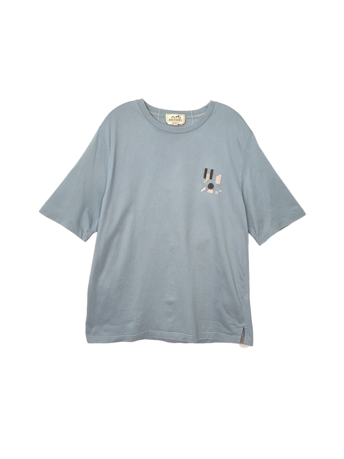 Hermes Hermès Logo Patch Cotton T-Shirt Size S Size US S / EU 44-46 / 1 - 1 Thumbnail