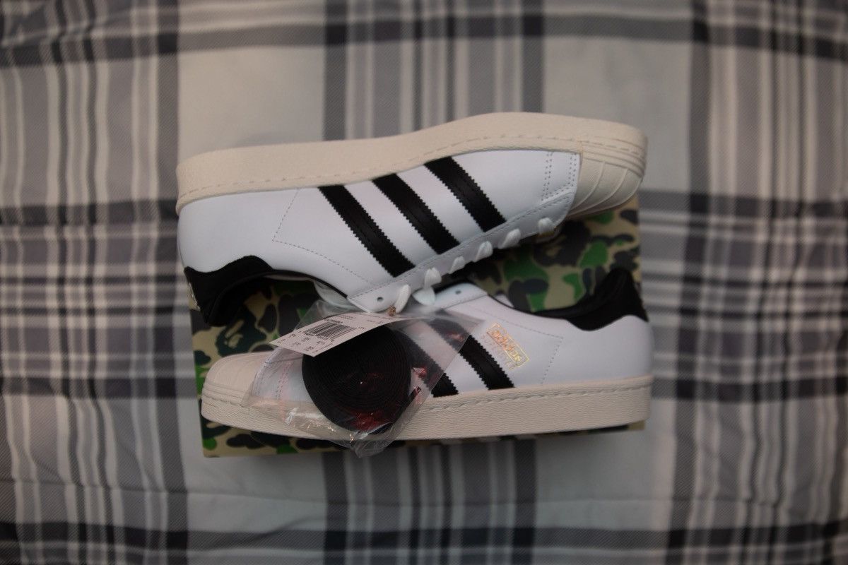 Adidas × Bape Bape x Superstars ‘Black and White’ Size US 9 / EU 42 - 6 Thumbnail