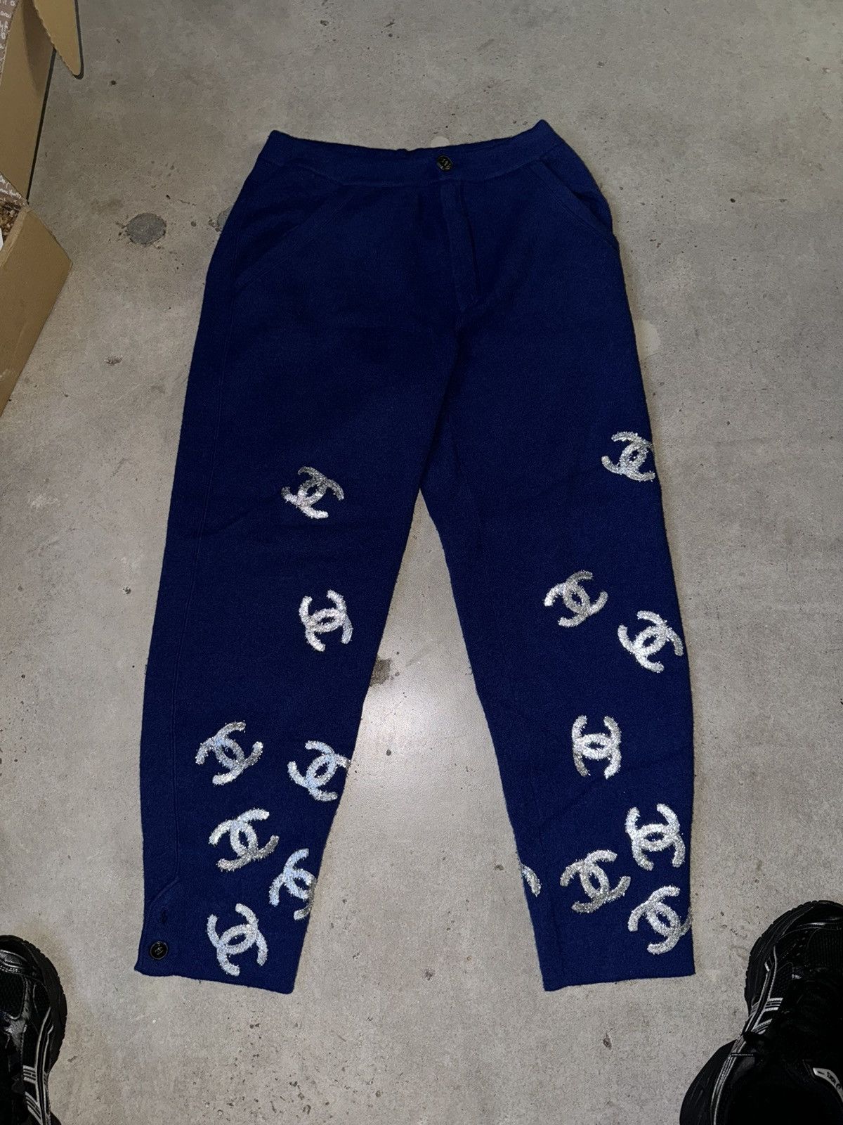 Chanel Chanel Glitter Sweatpants Grailed