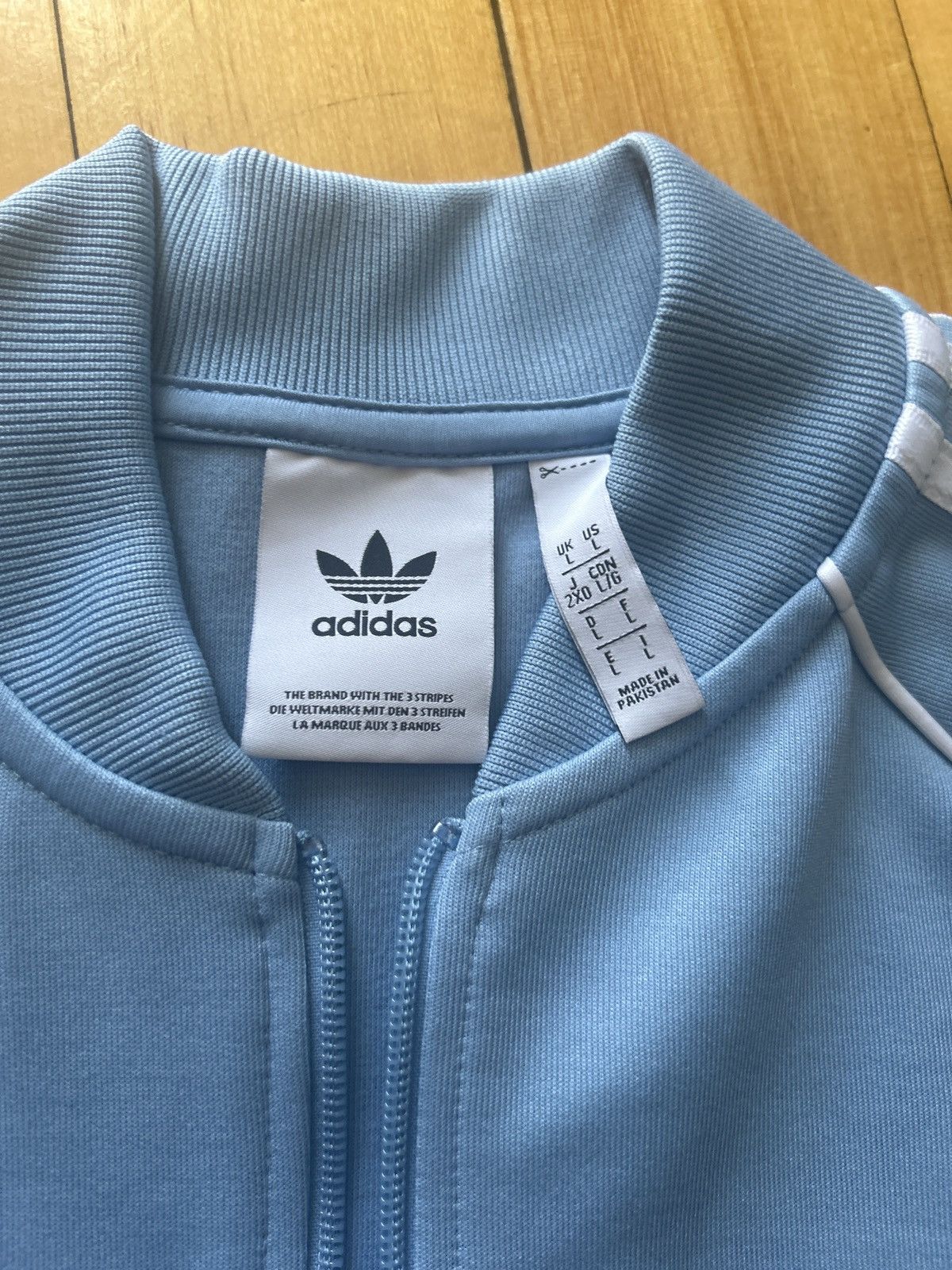 Adidas Adidas Superstar Track Top light blue+white Size US L / EU 52-54 / 3 - 6 Thumbnail