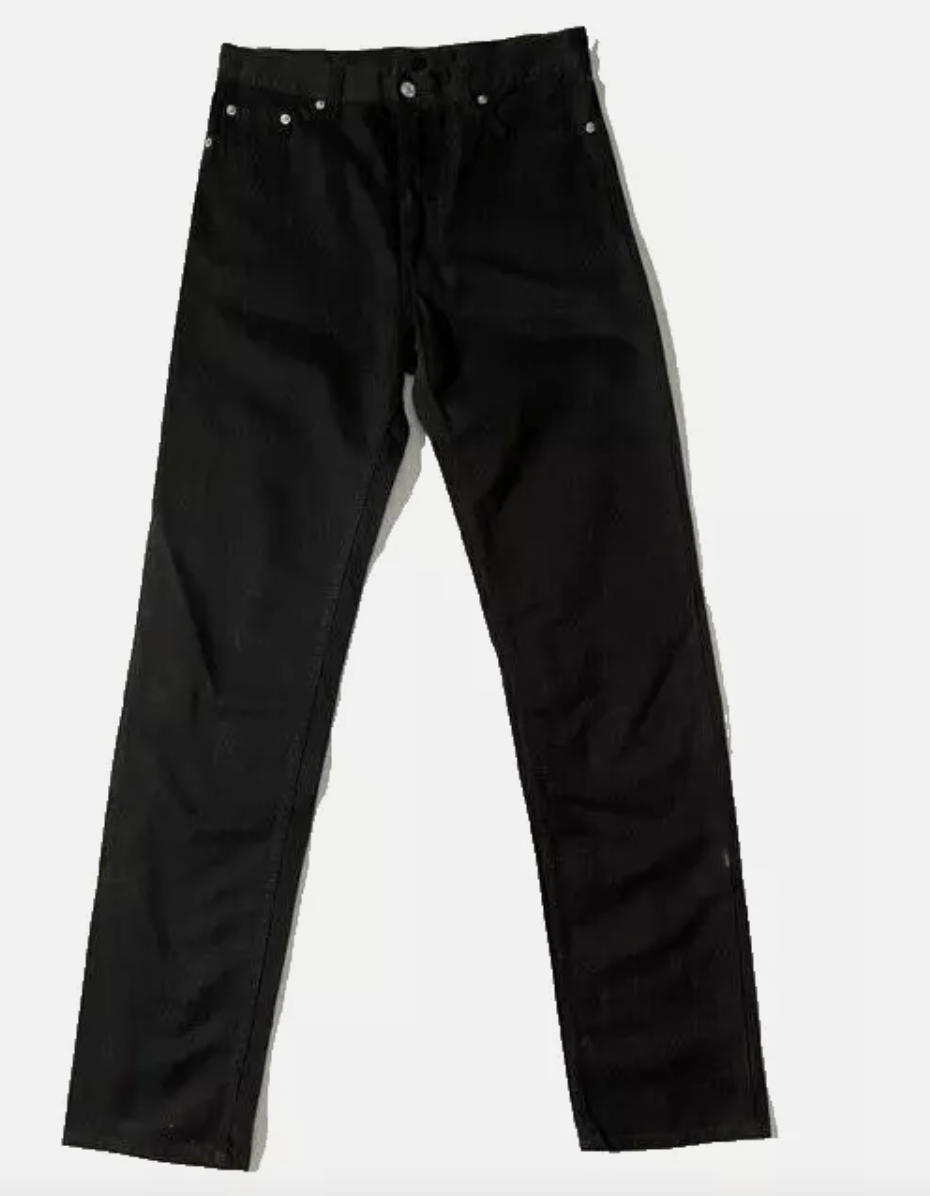 Rare Vtg 1996 New HELMUT LANG Mens Black Cotton Jeans