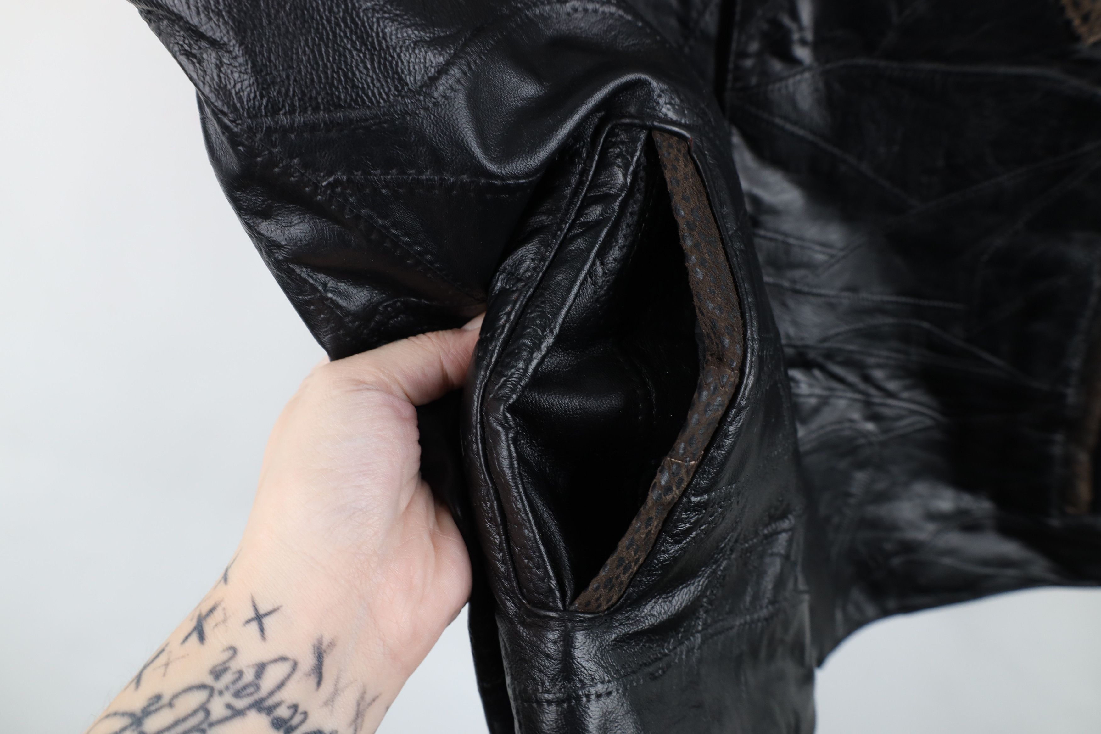 Vintage Deadstock Vintage 90s Streetwear Leather Vest Jacket Size XXL / US 16-18 / IT 52-54 - 8 Thumbnail