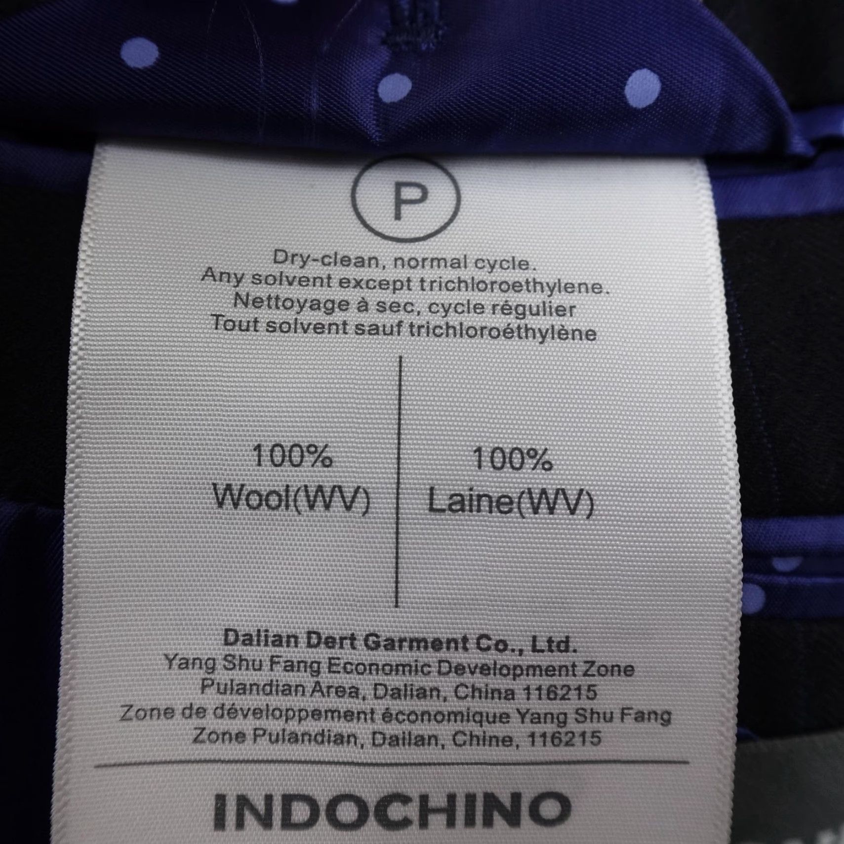 Vintage Indochino Blazer Mens 46L Blue Wool Two-Button Single-Breasted Suit Jacket Herringbone 2 Piece Business Formal Wedding Jacket Size 46R - 6 Thumbnail