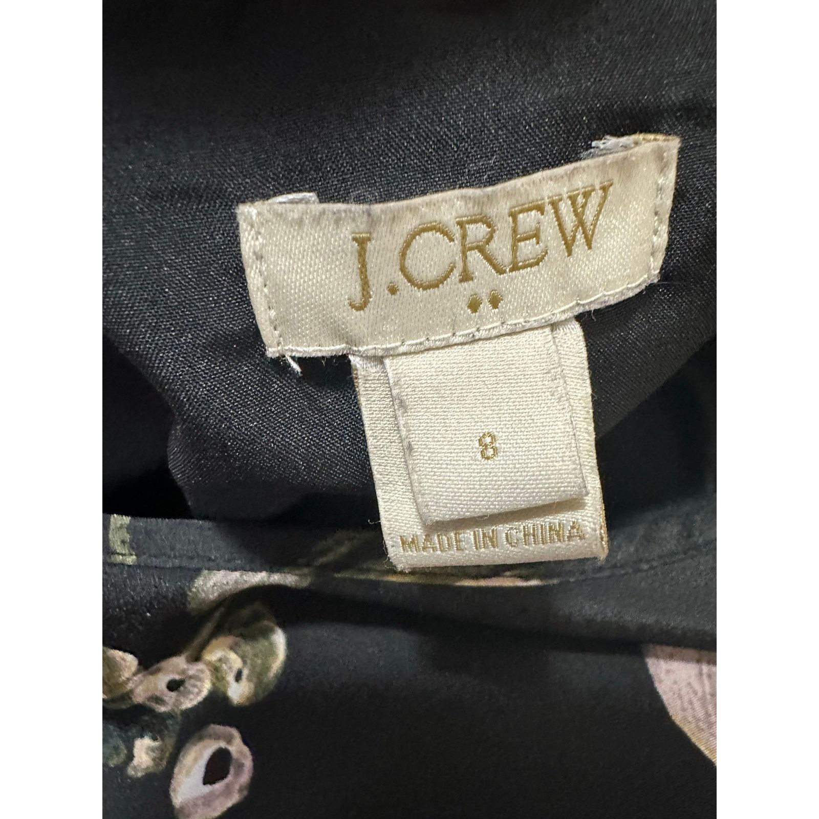 J.Crew J. Crew black cream green floral mini dress size 8 Size M / US 6-8 / IT 42-44 - 3 Thumbnail