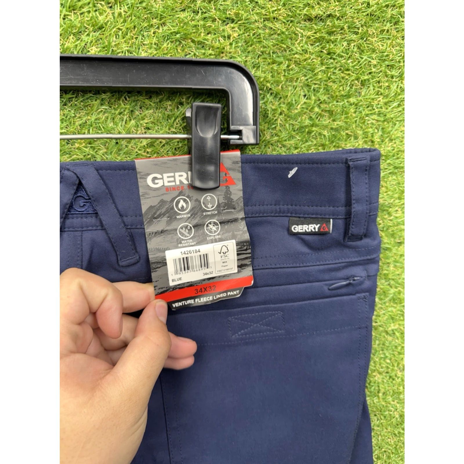 Vintage Gerry Pants Mens 34x32 Blue Outdoor Hiking Travel NWT Fleece Lined Size US 34 / EU 50 - 3 Thumbnail