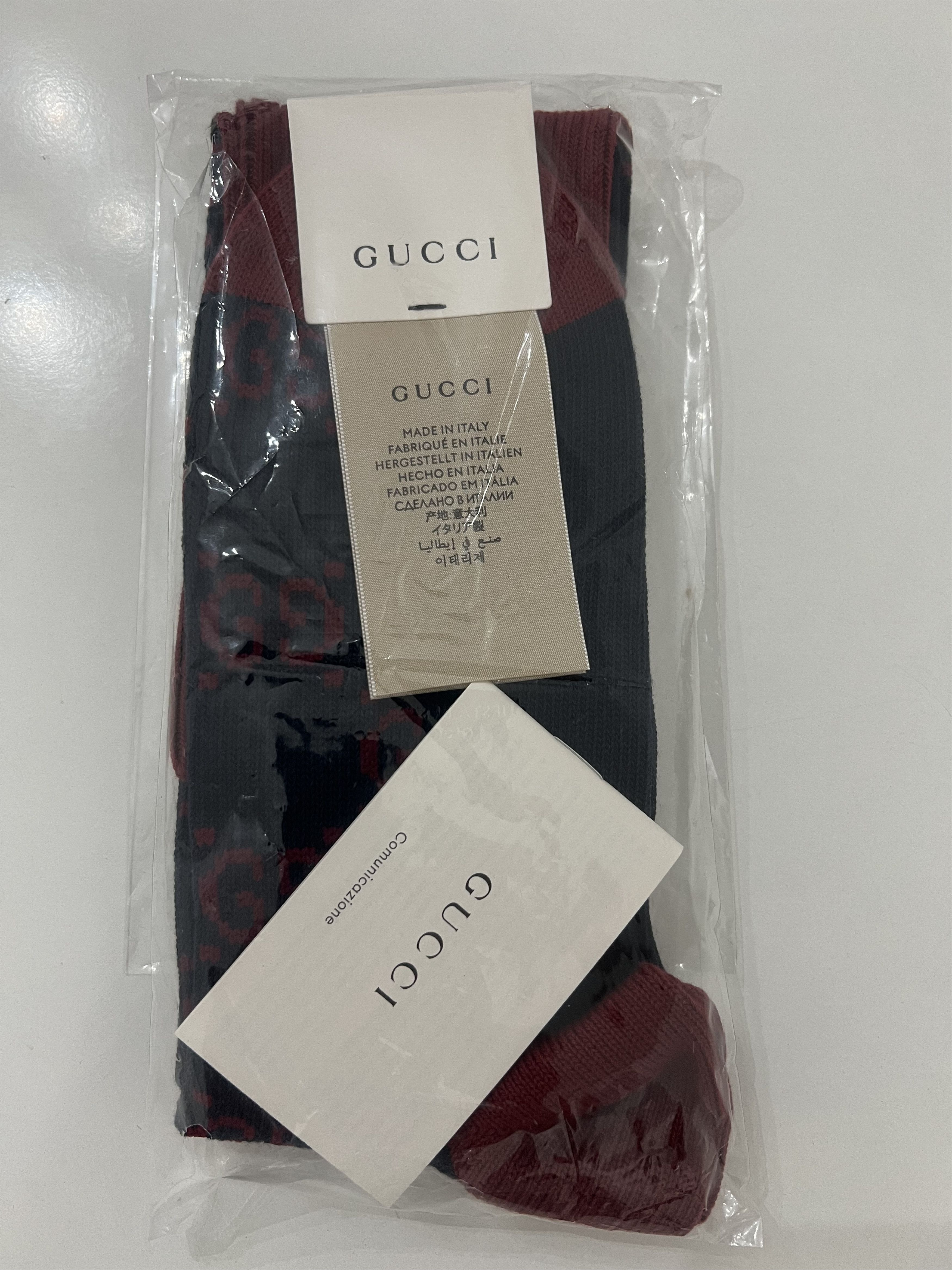 Gucci GUCCI - GG PRINT SOCKS, BLUE/RED, SIZE L Size ONE SIZE - 7 Thumbnail