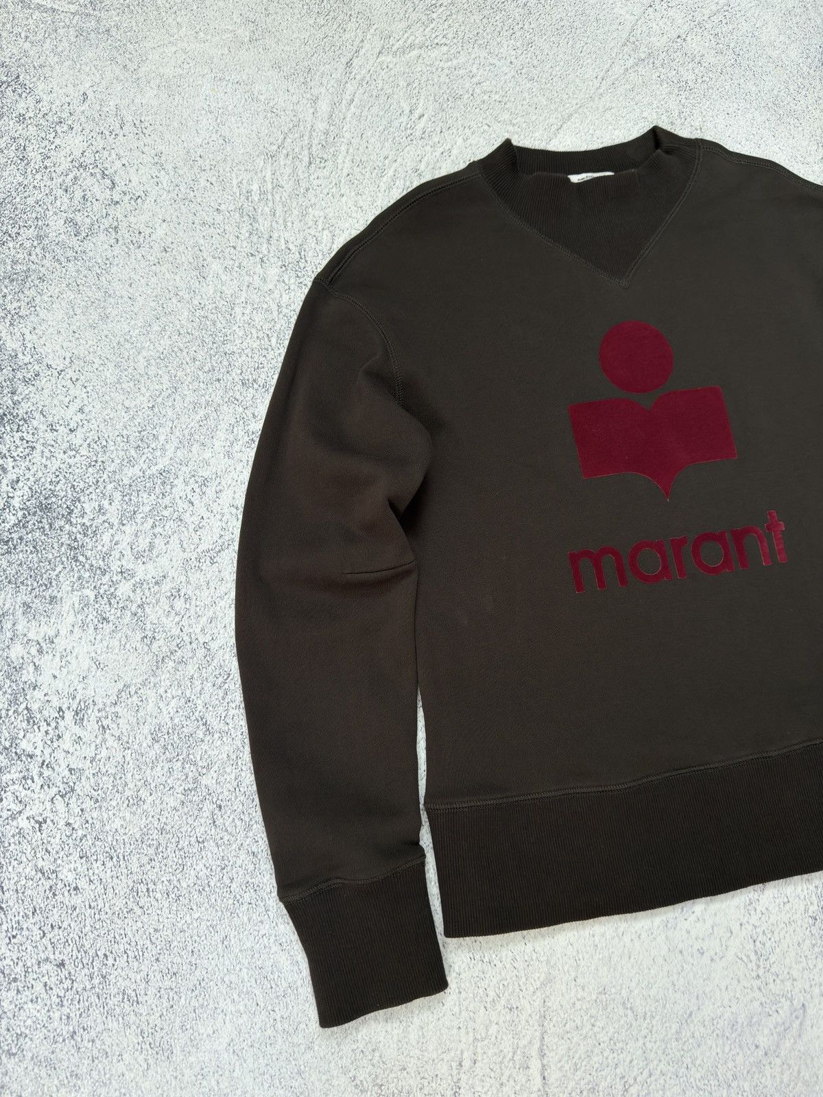 Isabel Marant Etoile Isabel Marant Étoile Milly Logo Sweatshirt Brown/Burgundy Size S / US 4 / IT 40 - 6 Thumbnail