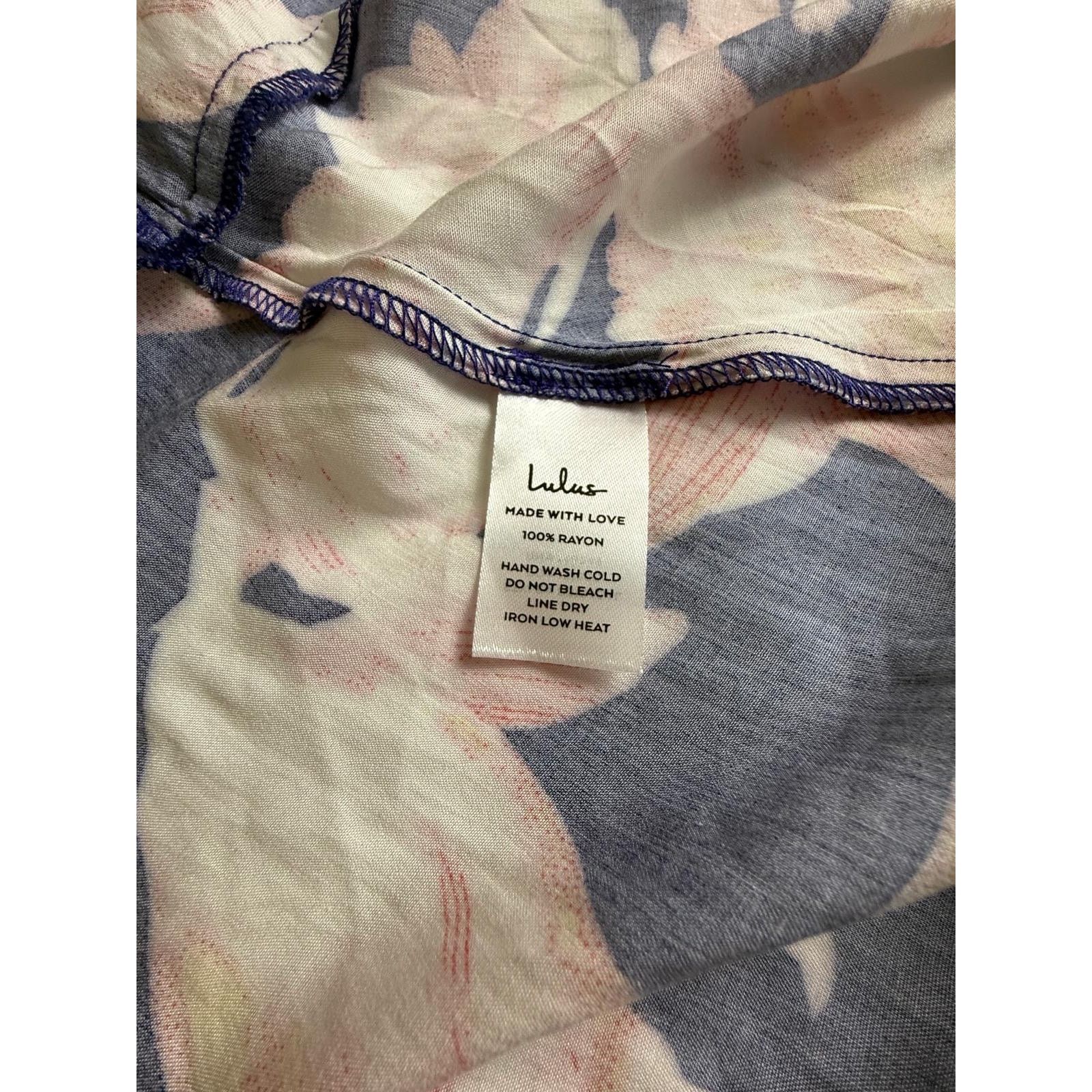 Other Lulus Azalea Regalia Navy Blue Floral Maxi Dress - Size S Size S / US 4 / IT 40 - 12 Thumbnail