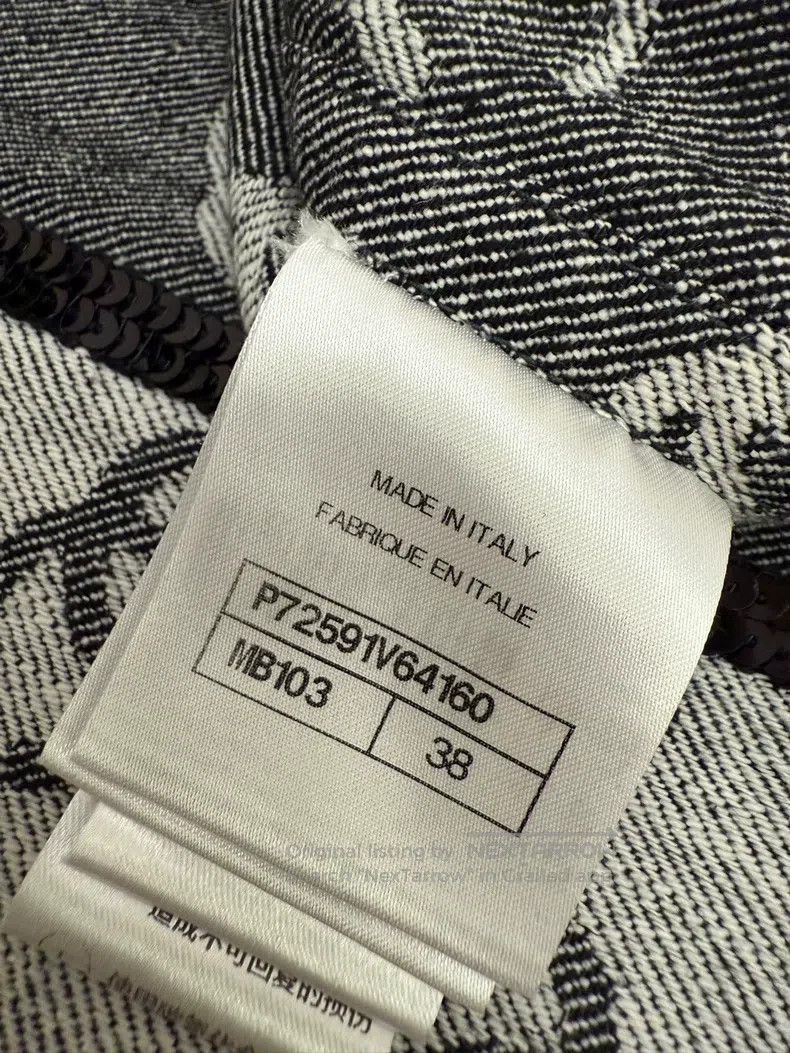 Chanel Chanel 22s gray denim fabric logo jacket Size XS / US 0-2 / IT 36-38 - 5 Thumbnail
