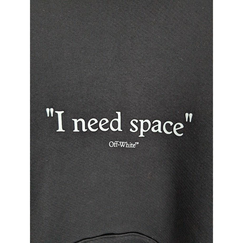 Off-White o1rshd1 Give Me Space DBL String Hoodie in Black / White Size US L / EU 52-54 / 3 - 5 Thumbnail