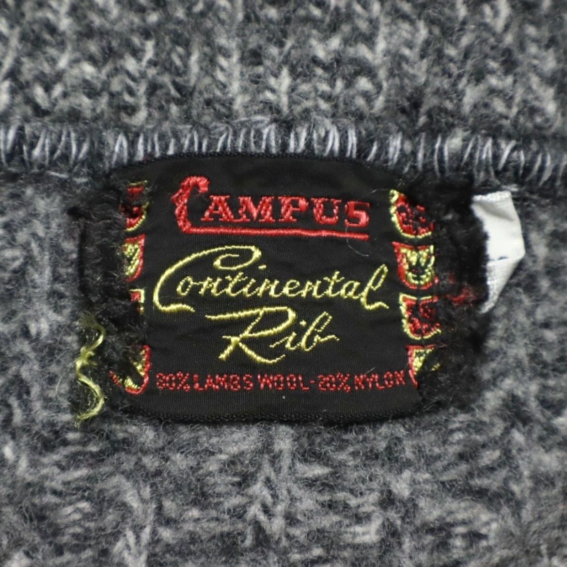 Vintage VINTAGE Campus Shirt Men Grey L VTG Shawl Neck Continental Rib Wool Sweater Size US L / EU 52-54 / 3 - 5 Thumbnail