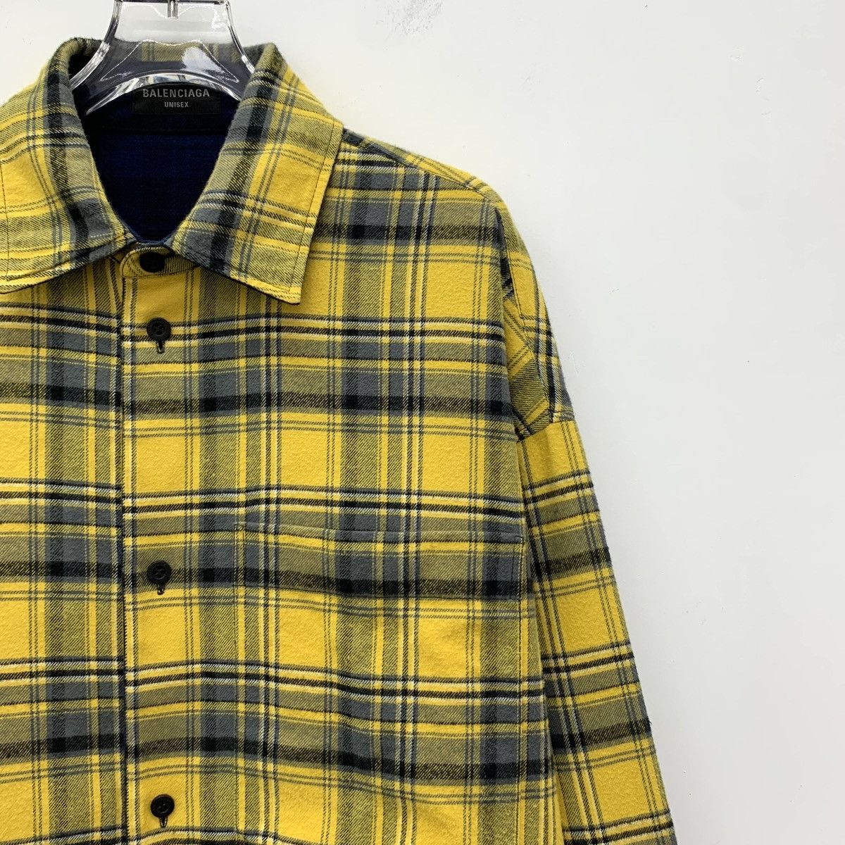 Balenciaga Balenciaga 22 colorblocked plaid cotton reversible shirt Size S / US 4 / IT 40 - 5 Thumbnail