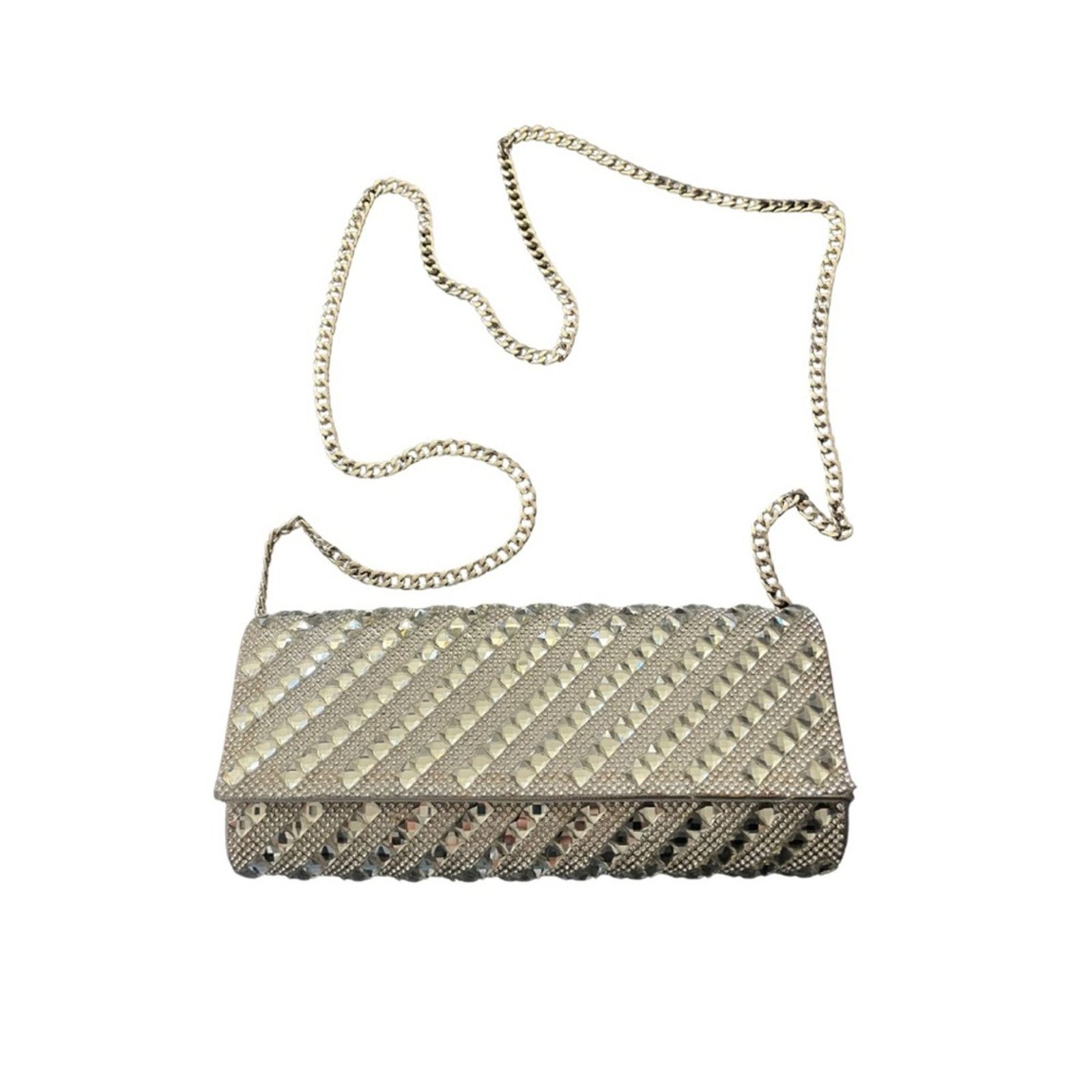 Other Starlet Chain Strap Bag Silver Rhinestone Faux Pearl Purse Size ONE SIZE - 1 Thumbnail