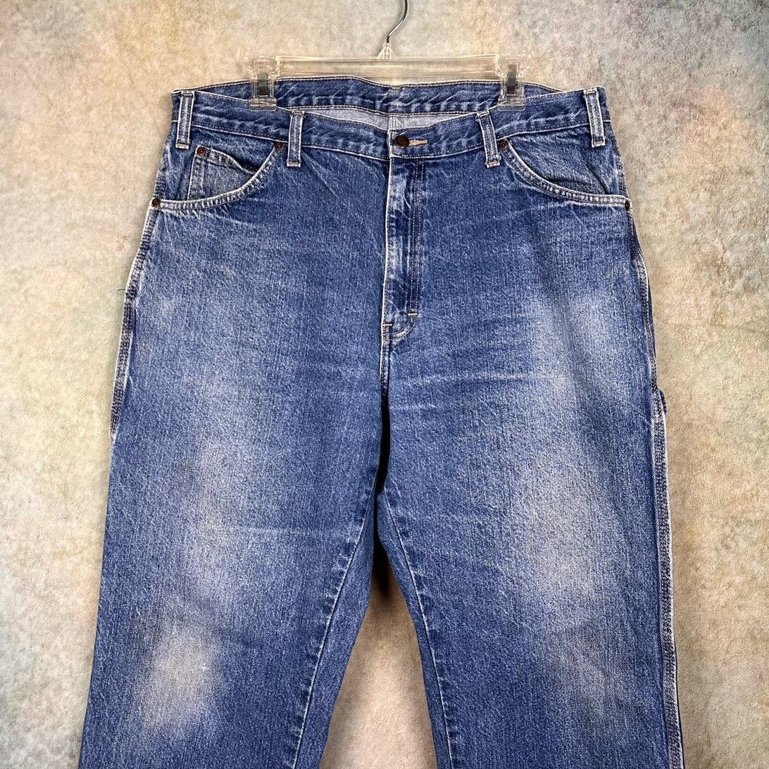Dickies × Vintage Vintage Dickies Carpenter Work Pants Jeans 38x30 Medium Wash Size US 38 / EU 54 - 4 Thumbnail