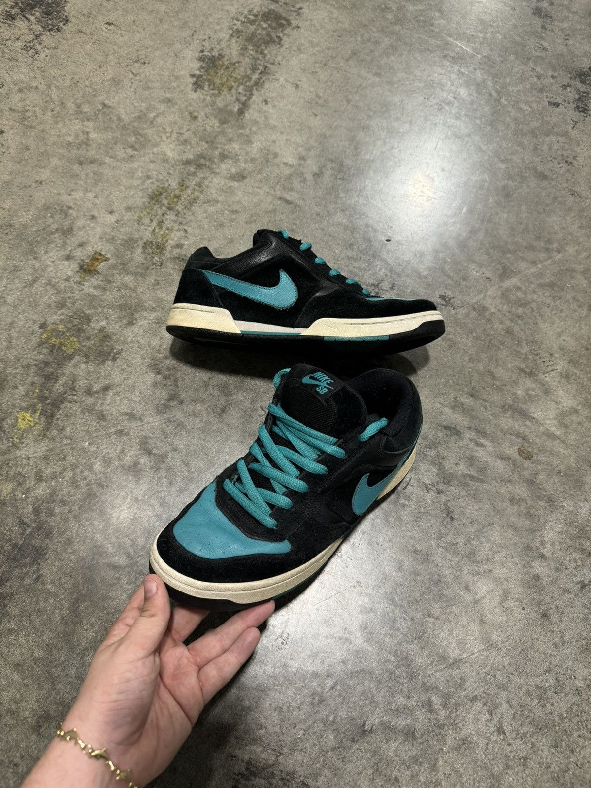 Nike Vintage Vintage Nike SB Zoom Air Regime Black Peacock sz 10 Grailed
